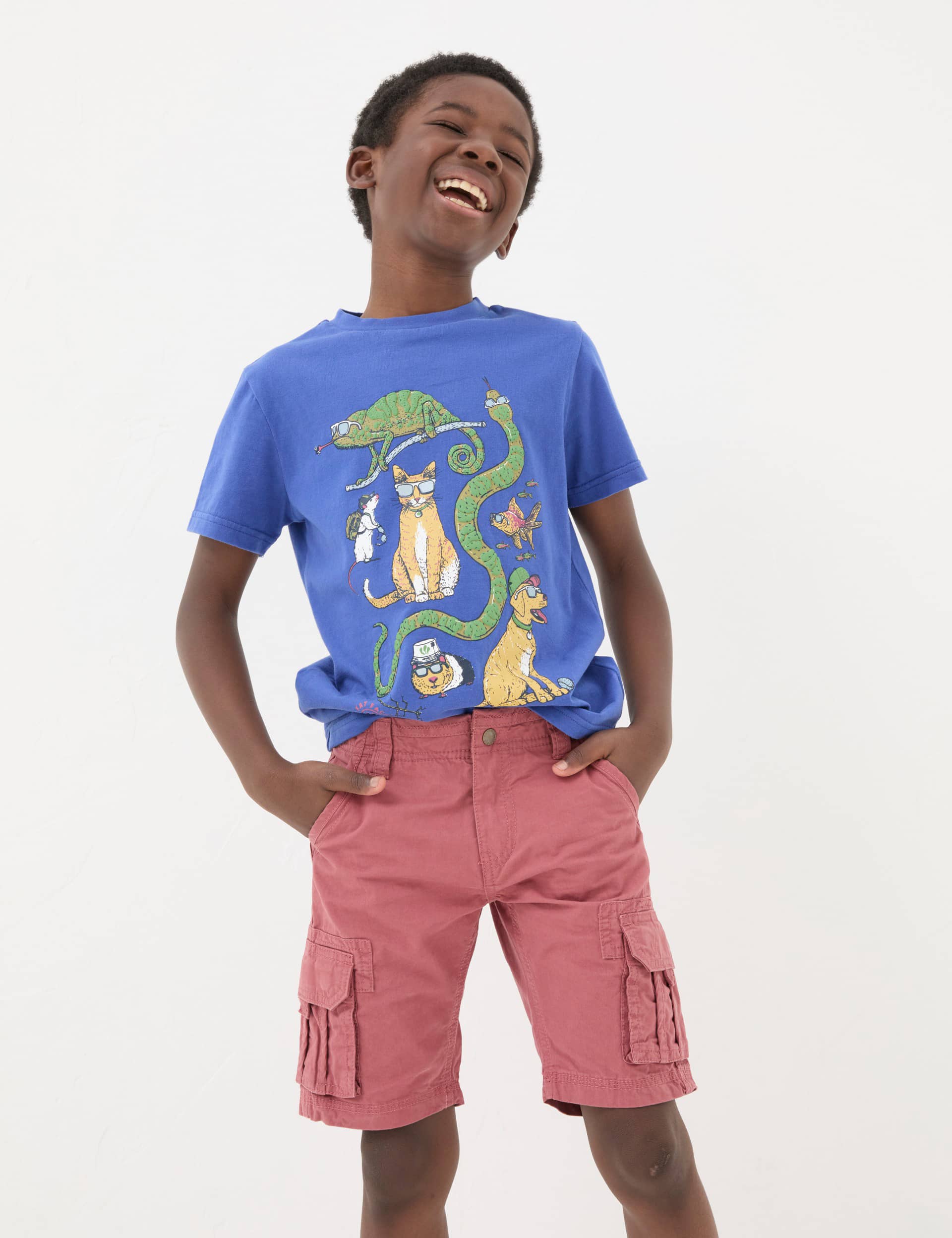 Fatface Boys Pure Cotton Cargo Shorts (3-13 Yrs)