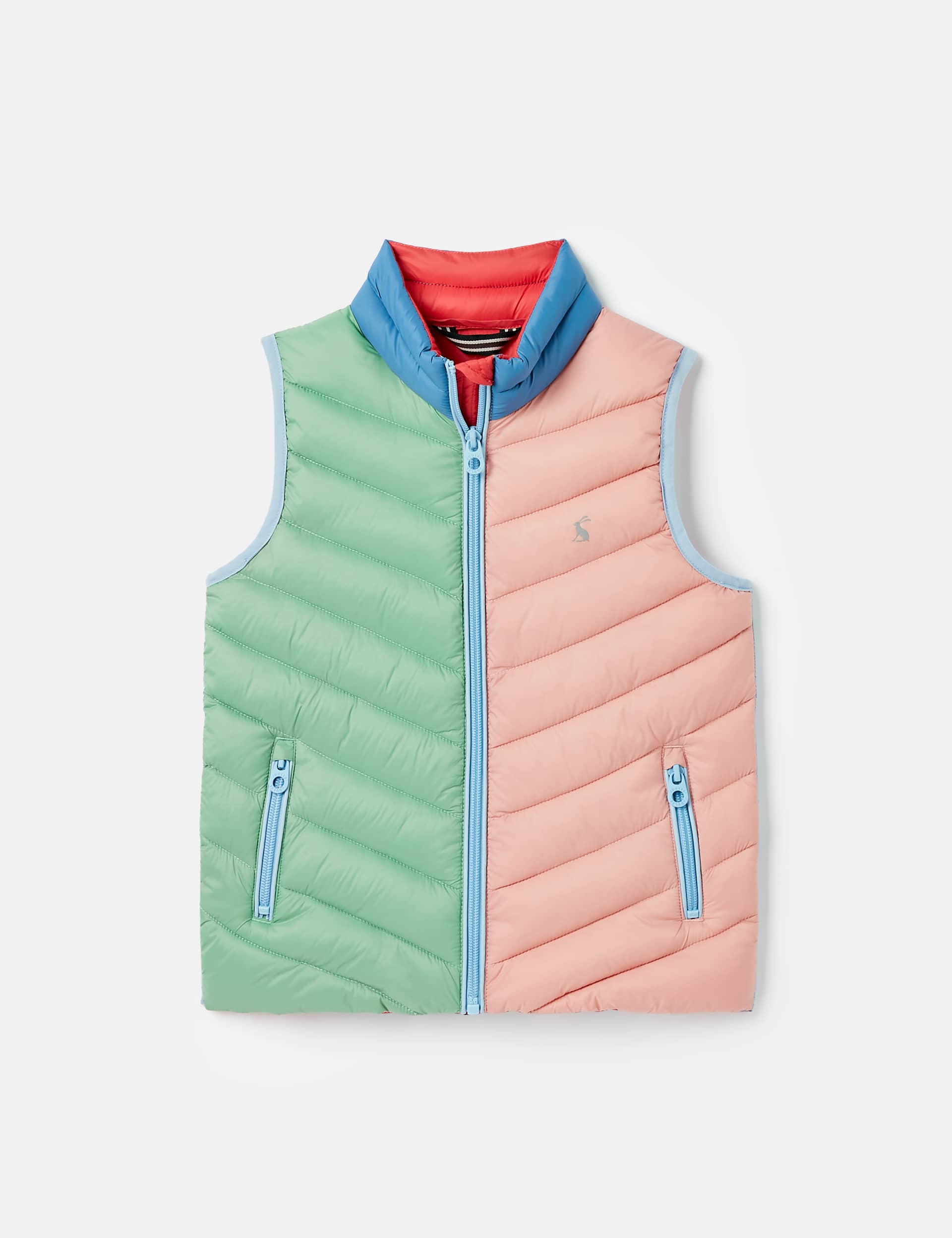 Joules Girls Padded Colour Block Gilet (2-12 Yrs) - 9y - Multi, Multi