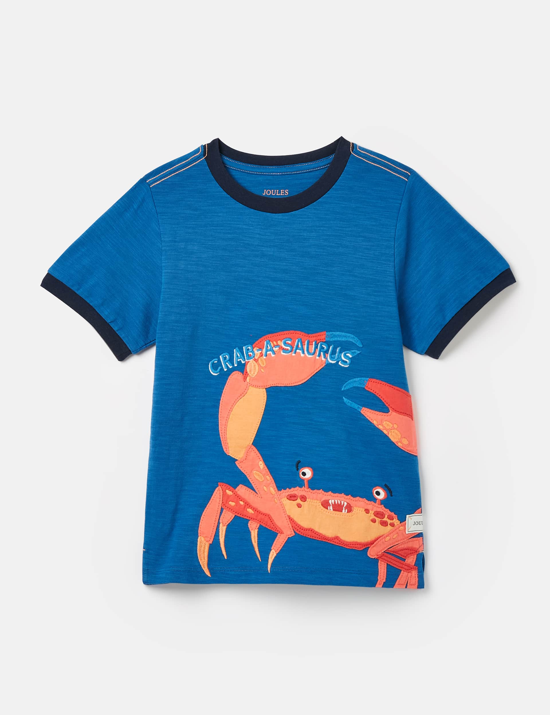 Joules Boys Pure Cotton Crab T-Shirt (2-8 Yrs) - 4y - Blue, Blue