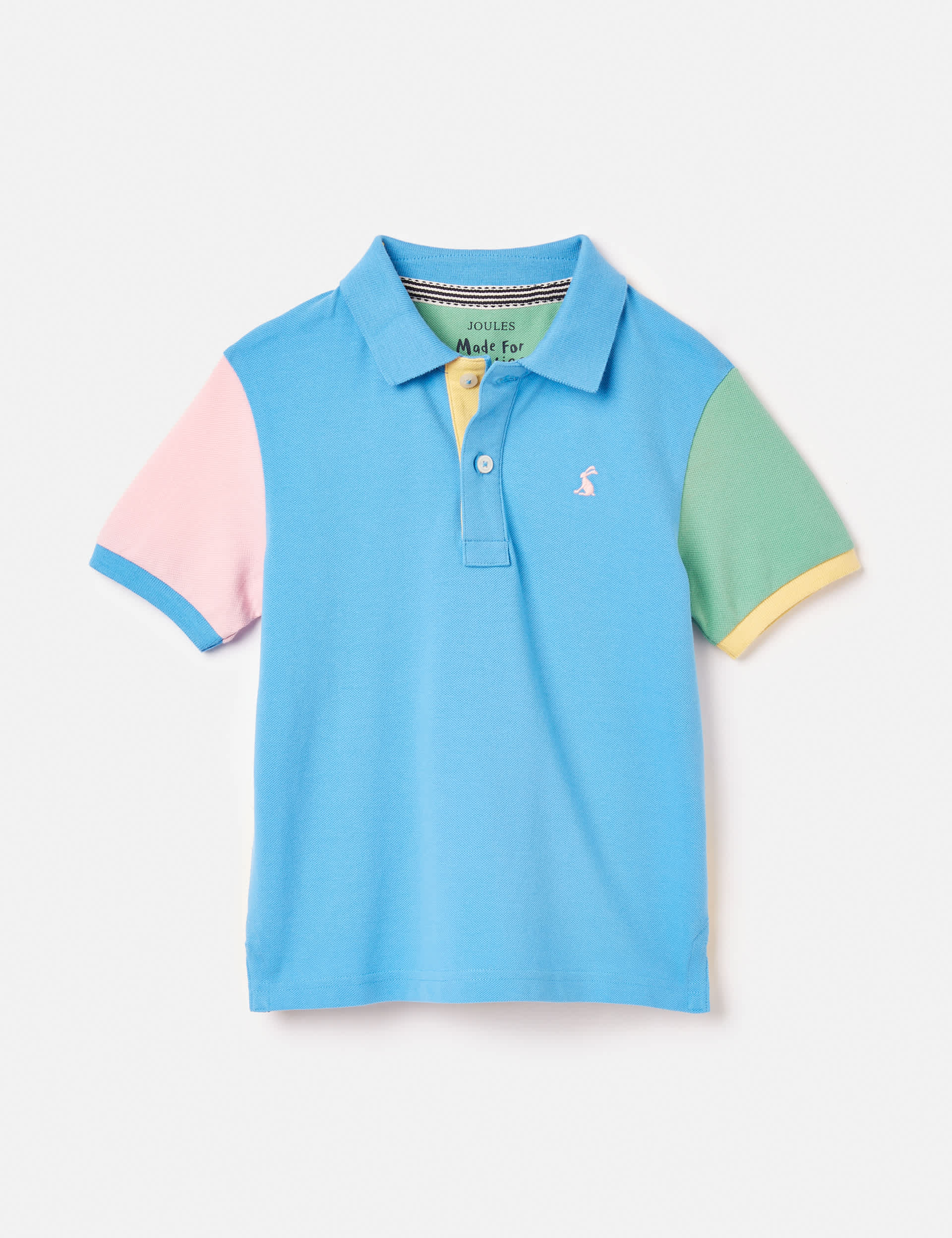 Joules Boys Pure Cotton Colour Block Polo Shirt (2-12 Yrs) - 7y - Multi, Multi