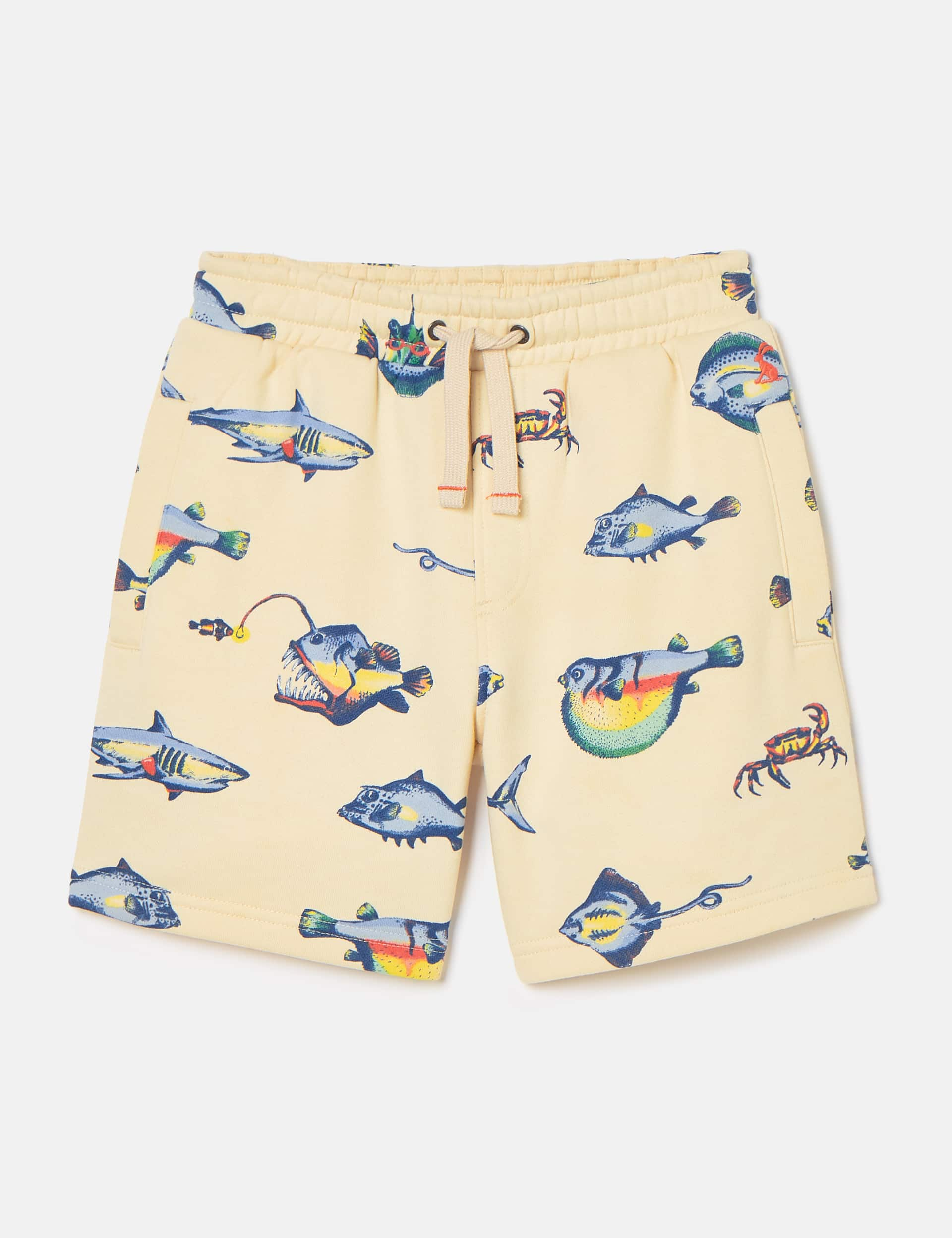 Joules Boys Cotton Rich Animal Shorts (2-8 Yrs) - 5y - Cream, Cream