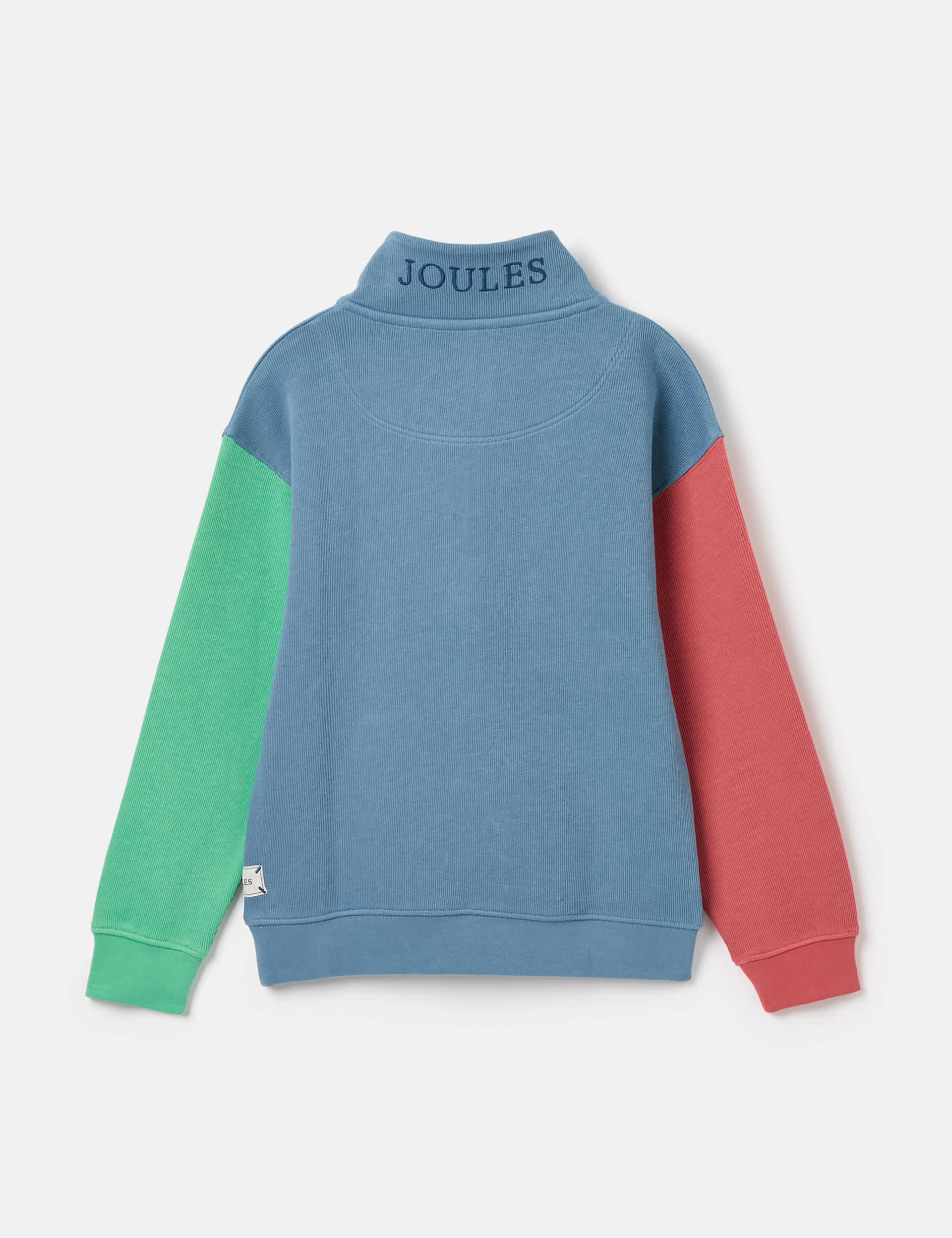 Joules Boys Pure Cotton Colour Block Half Zip Sweatshirt (2-12 Yrs) - 7y - Multi, Multi