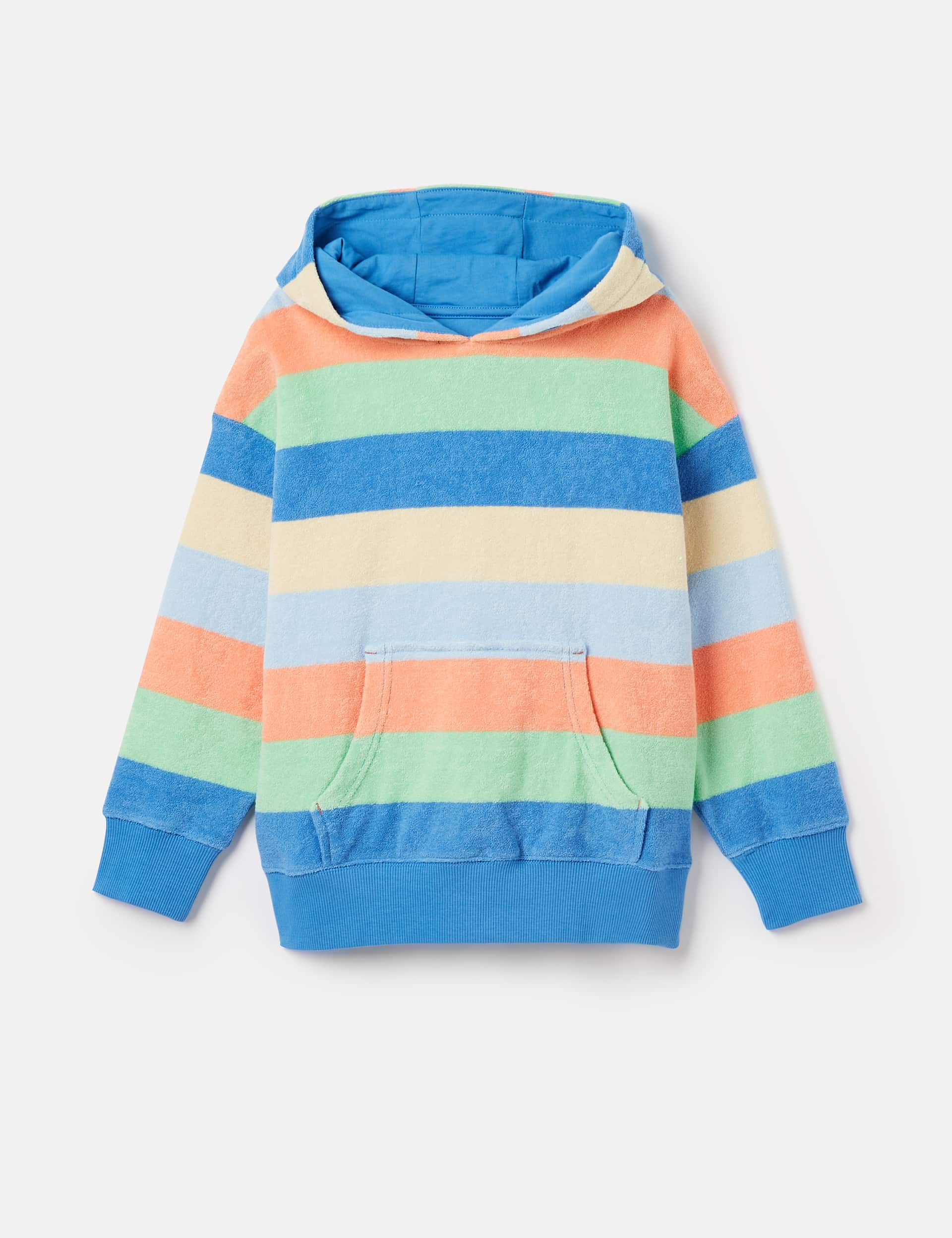 Joules Boys Pure Cotton Towelling Striped Hoodie (2-12 Yrs) - 5y - Multi, Multi