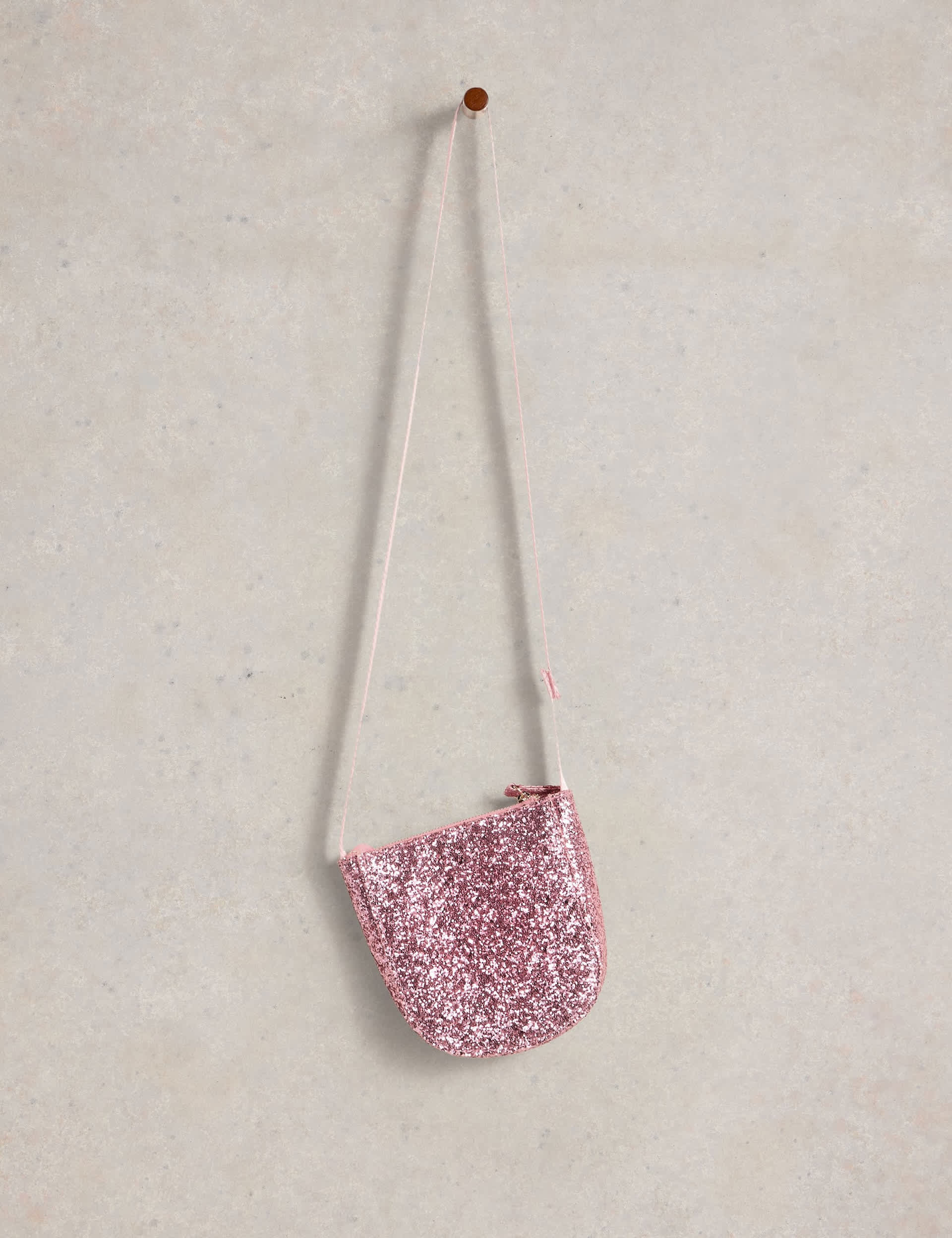 White Stuff Kids Glitter Bag - Pink Mix, Pink Mix,Silver