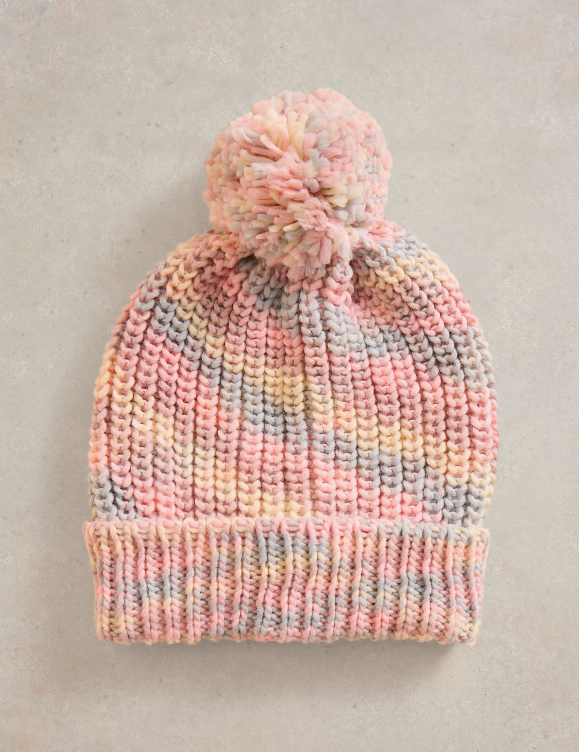 White Stuff Kids Patterned Winter Hat - M-L - Pink Mix, Pink Mix