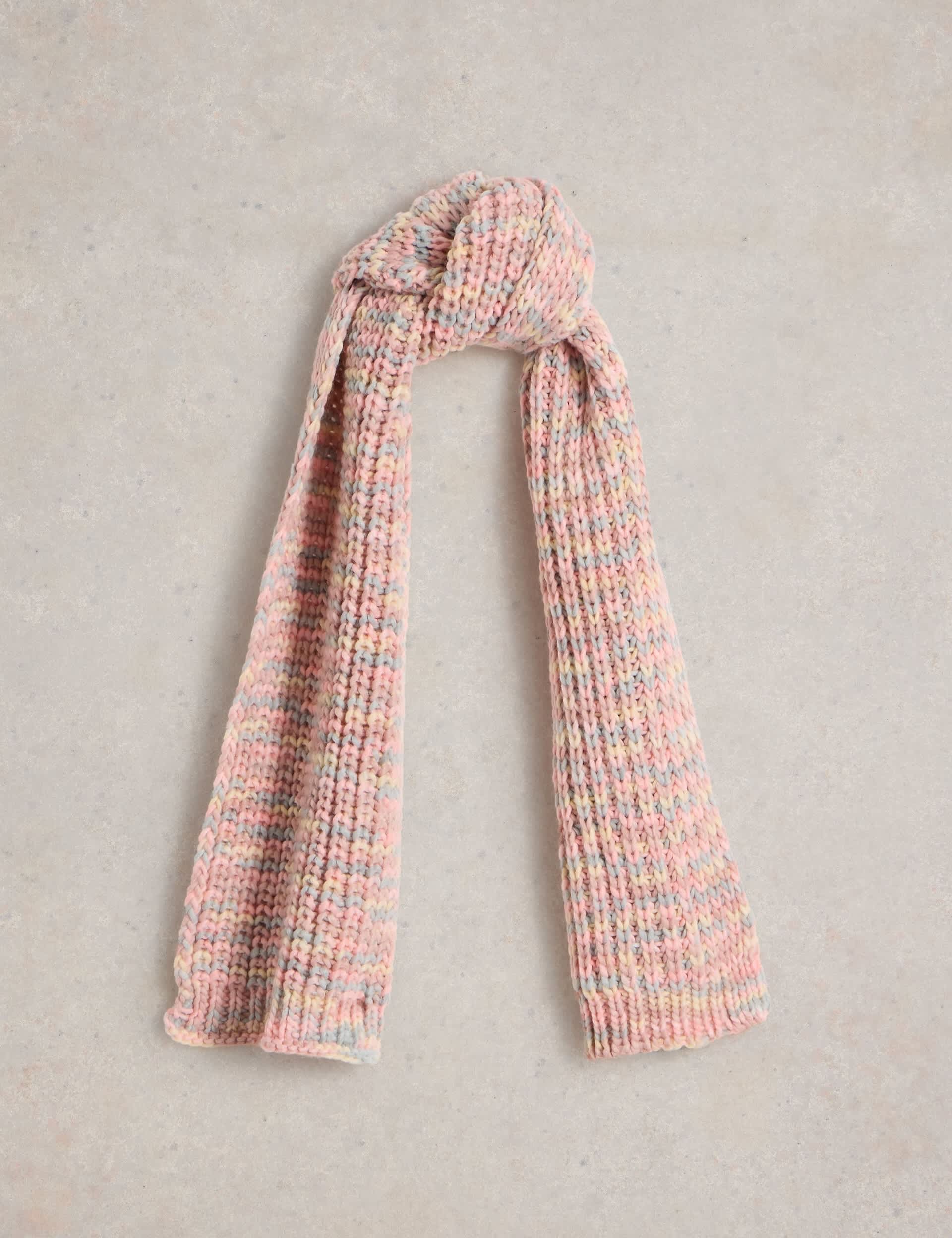 White Stuff Kids Patterned Scarf - Pink Mix, Pink Mix