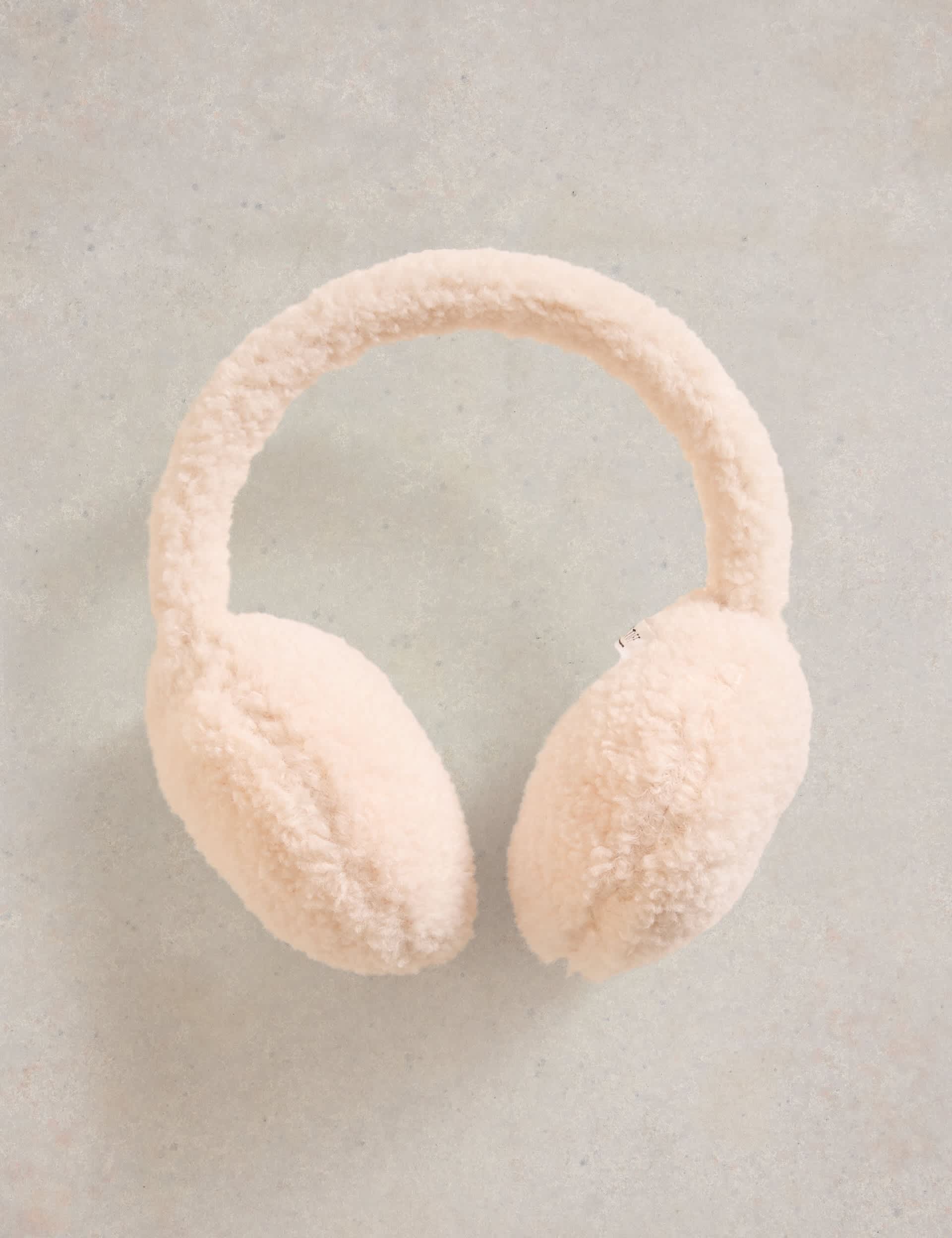 White Stuff Kids Borg Heart Earmuffs - Natural, Natural