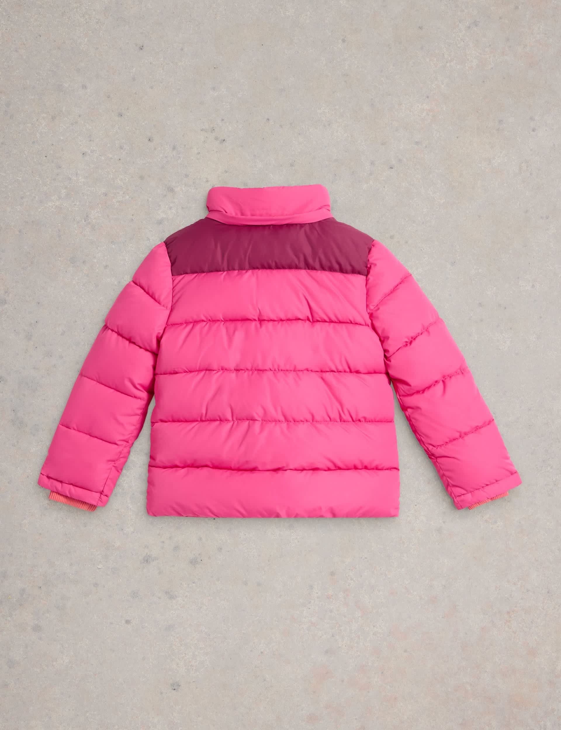 White Stuff Girls Puffer Coat (3-10 Yrs) - 3-4 Y - Pink, Pink