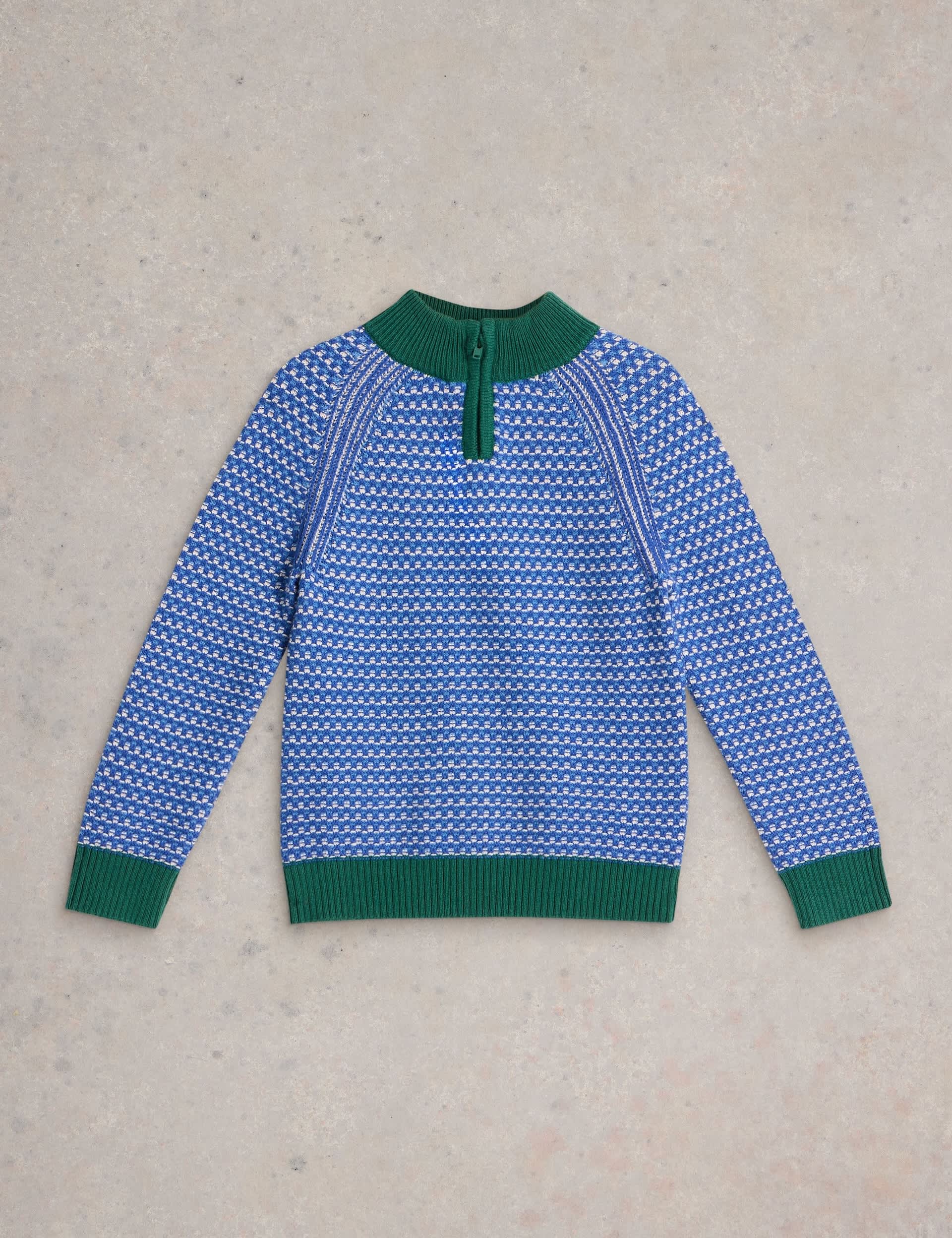 White Stuff Boys Cotton Rich Jumper (3-10 Yrs) - 9-10Y - Blue, Blue