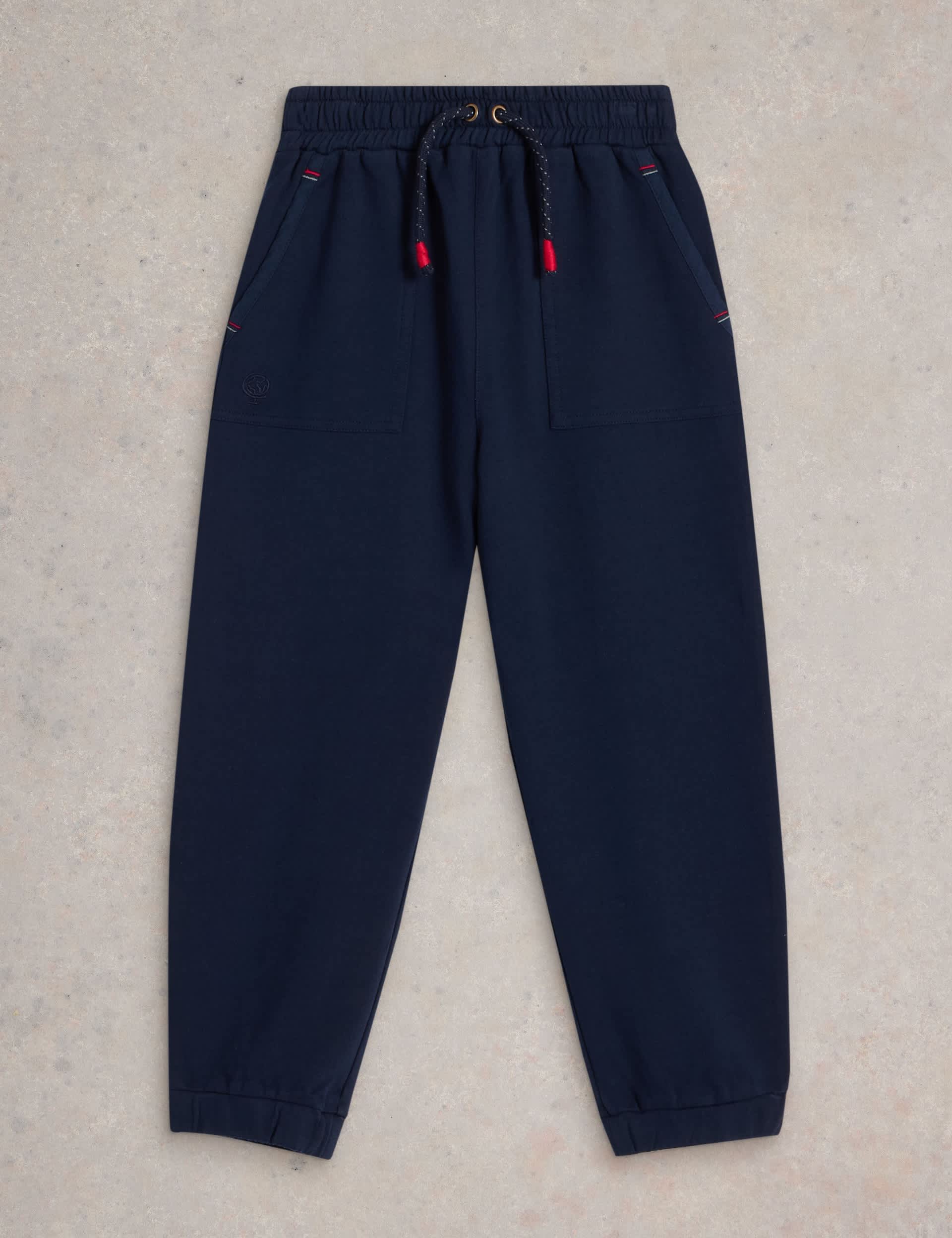 White Stuff Boys Pure Cotton Joggers (3-10 Yrs) - 9-10Y - Navy, Grey,Navy