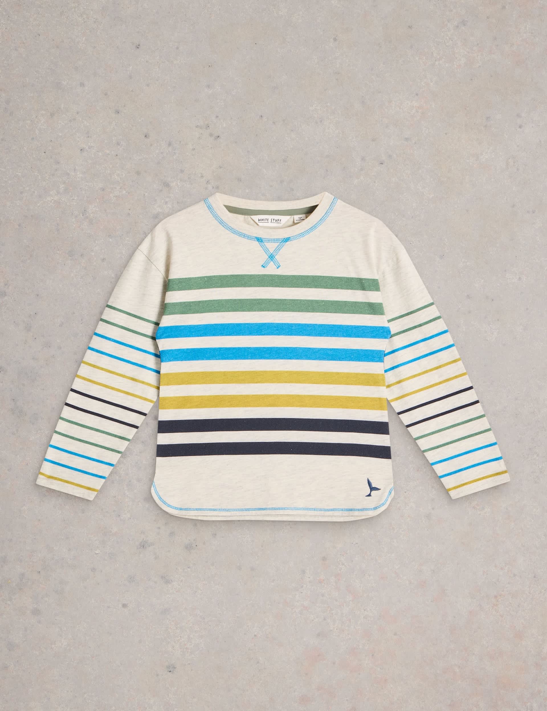 White Stuff Boys Pure Cotton Striped Top (3-10 Yrs)