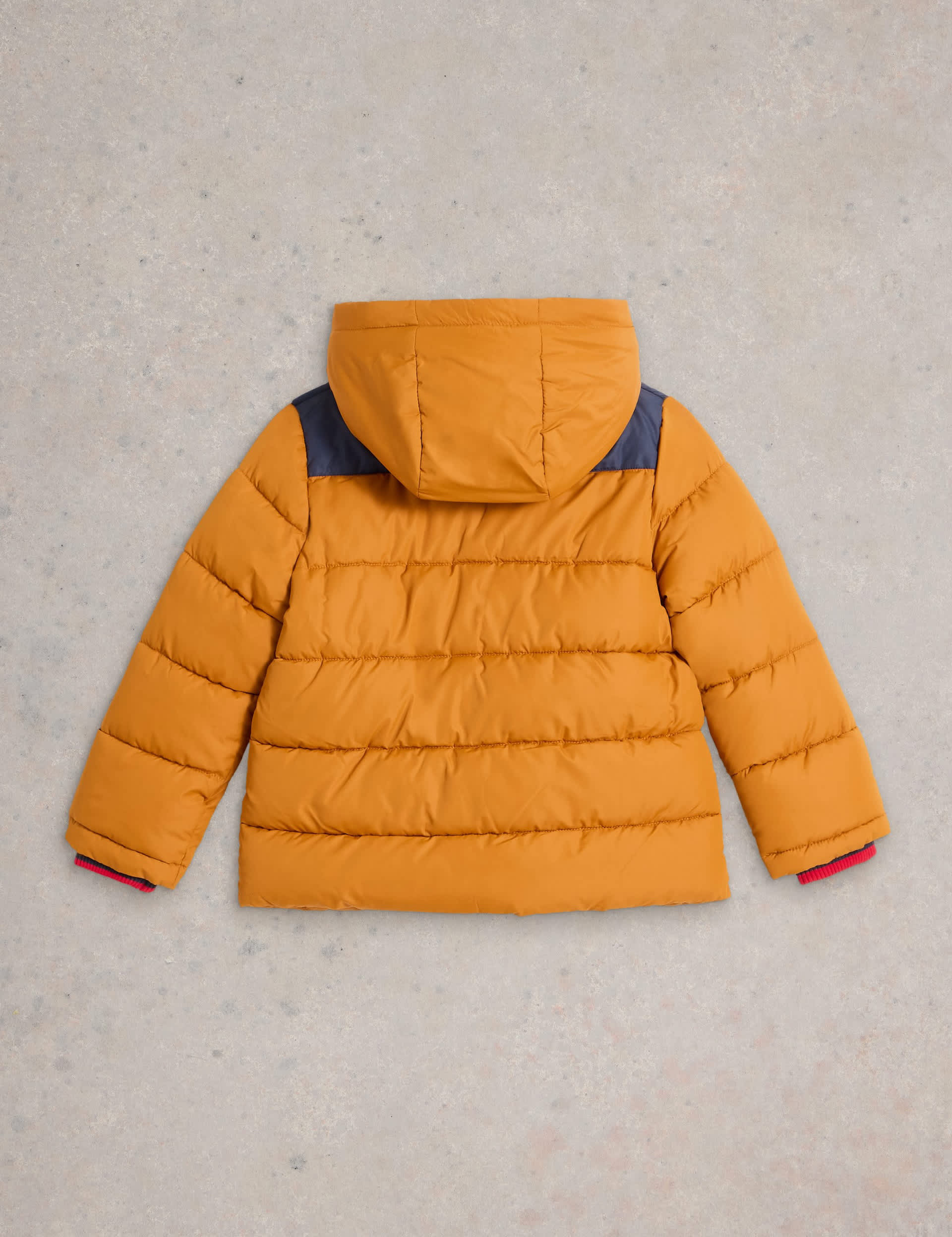 White Stuff Boys Quilted Hooded Coat (3-10 Yrs) - 7-8 Y - Yellow, Yellow