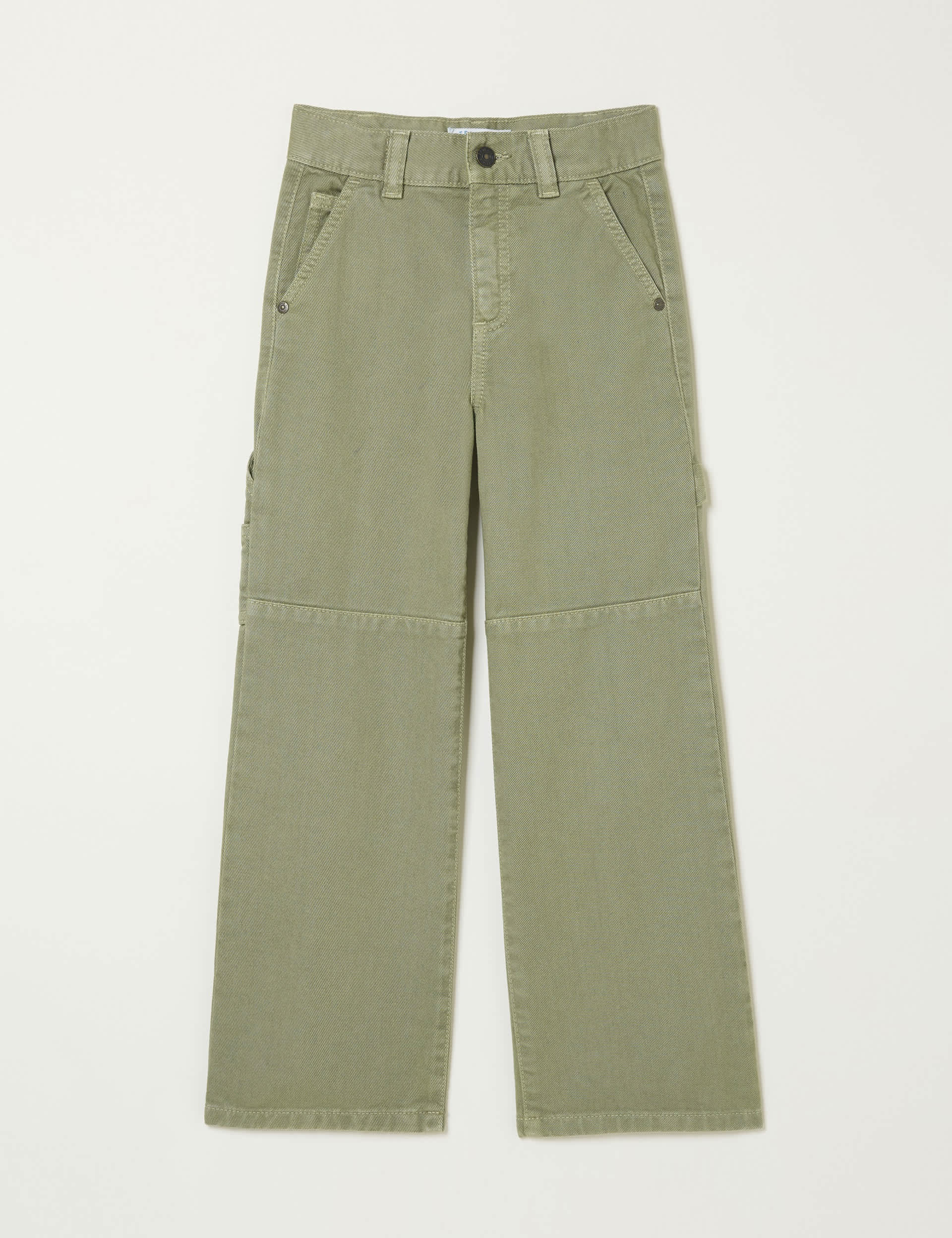 Fatface Girls Wide Leg Denim Jeans (3-13 Yrs) - 9y - Green, Green