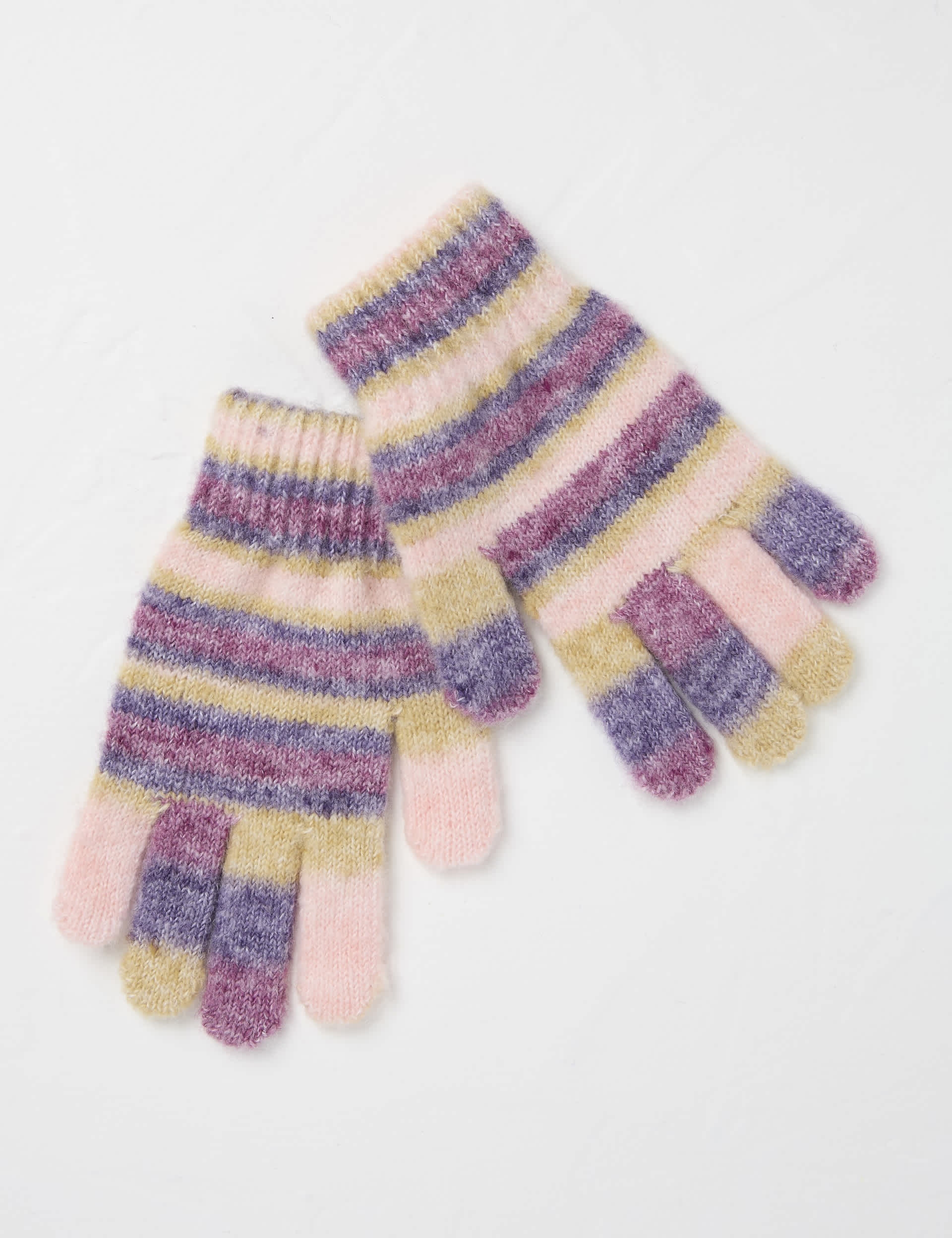 Fatface Kids Striped Gloves (S-L) - M - Multi, Multi