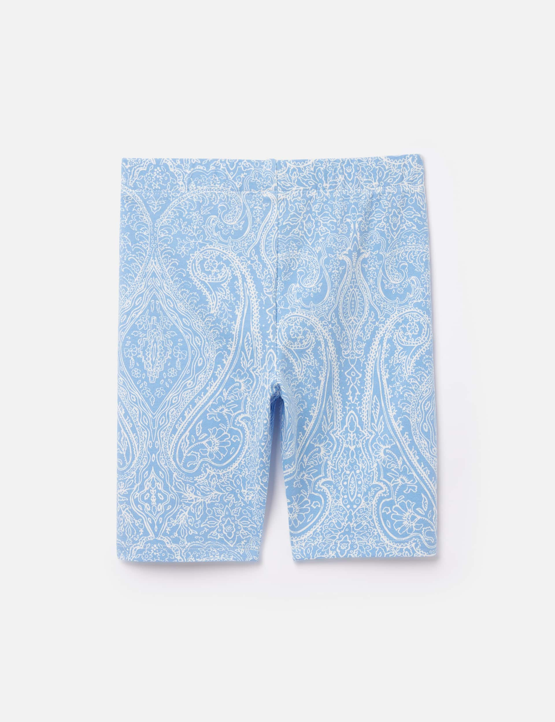 Joules Girls Cotton Rich Patterned Cycling Shorts (2-10 Yrs) - 5y - Blue Mix, Blue Mix