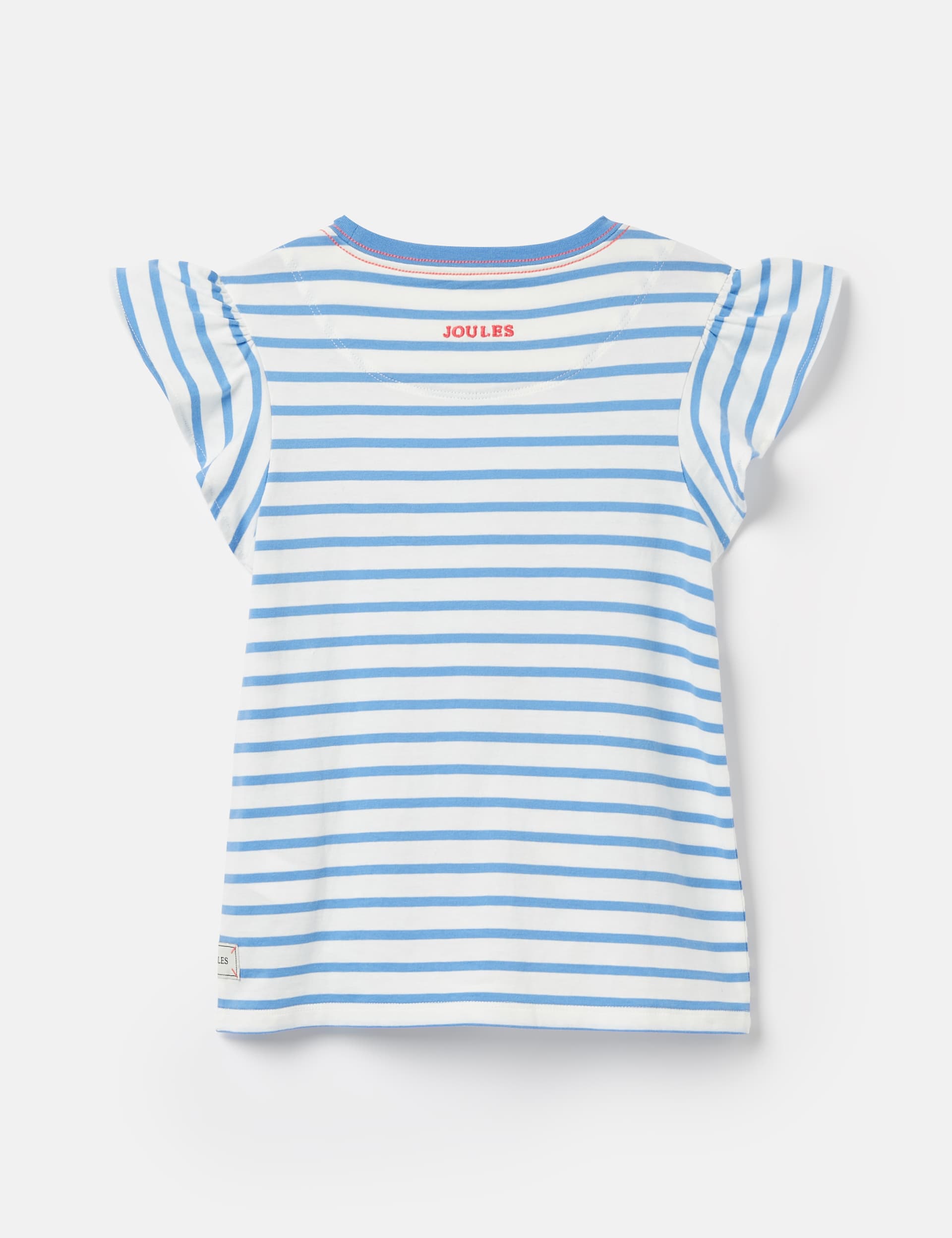 Joules Girls Pure Cotton Striped Mermaid T-Shirt (2-8 Yrs) - 6y - Blue, Blue