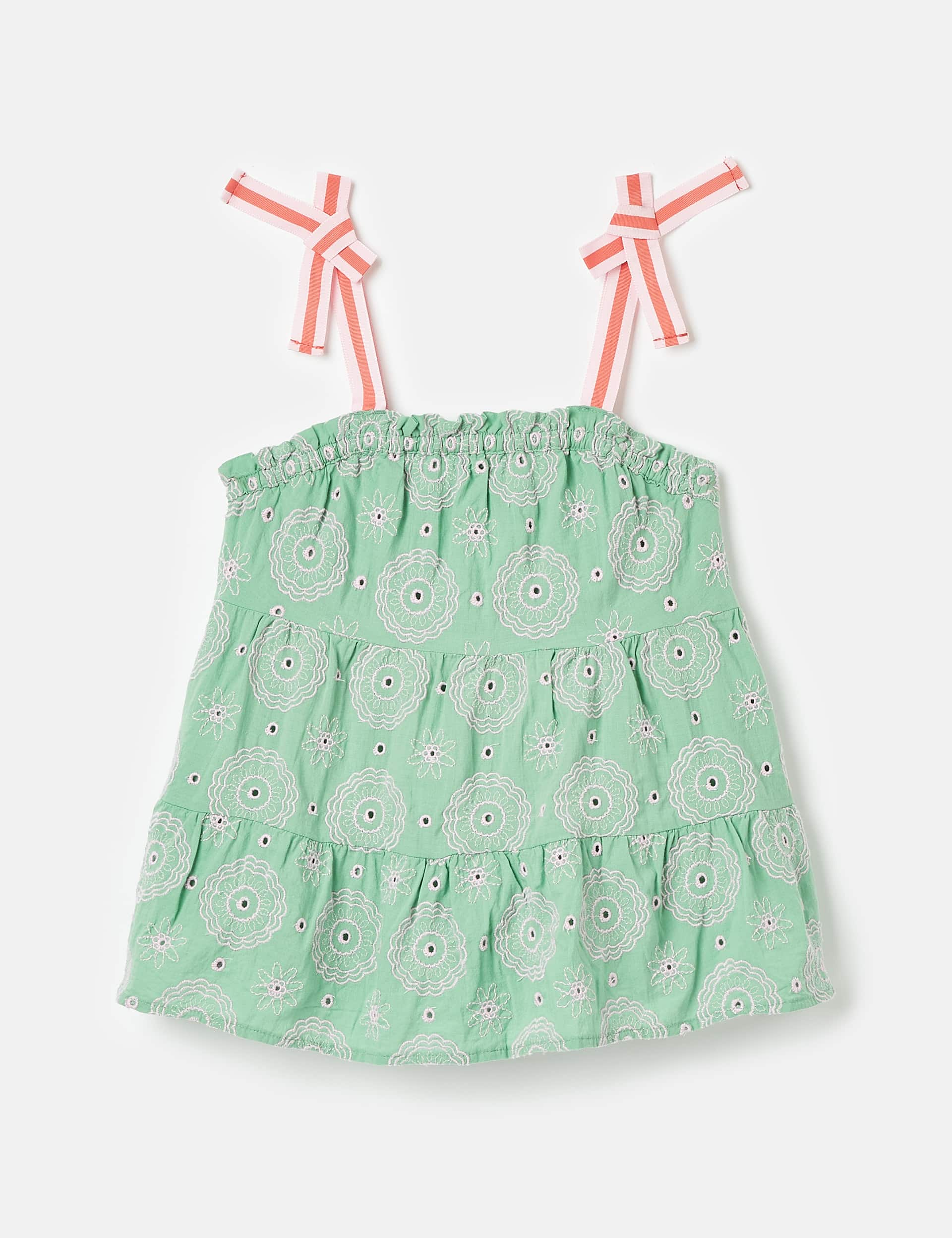 Joules Girls Pure Cotton Embroidered Vest (2-12 Yrs)