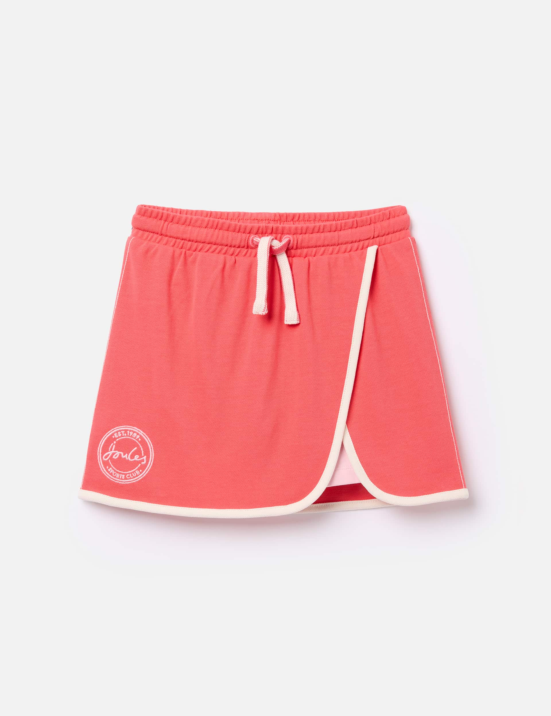 Joules Girls Pure Cotton Elasticated Waist Skort (2-12 Yrs) - 8y - Pink, Pink