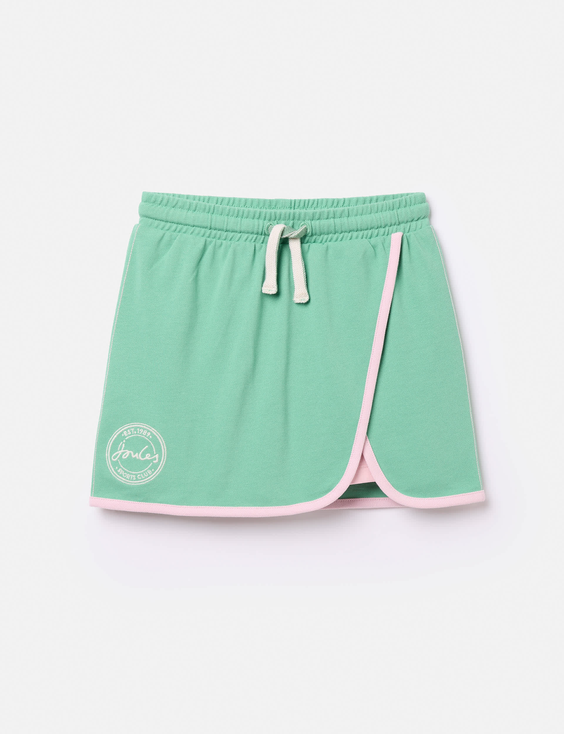 Joules Girls Pure Cotton Elasticated Waist Skort (2-12 Yrs) - 9y - Green, Green