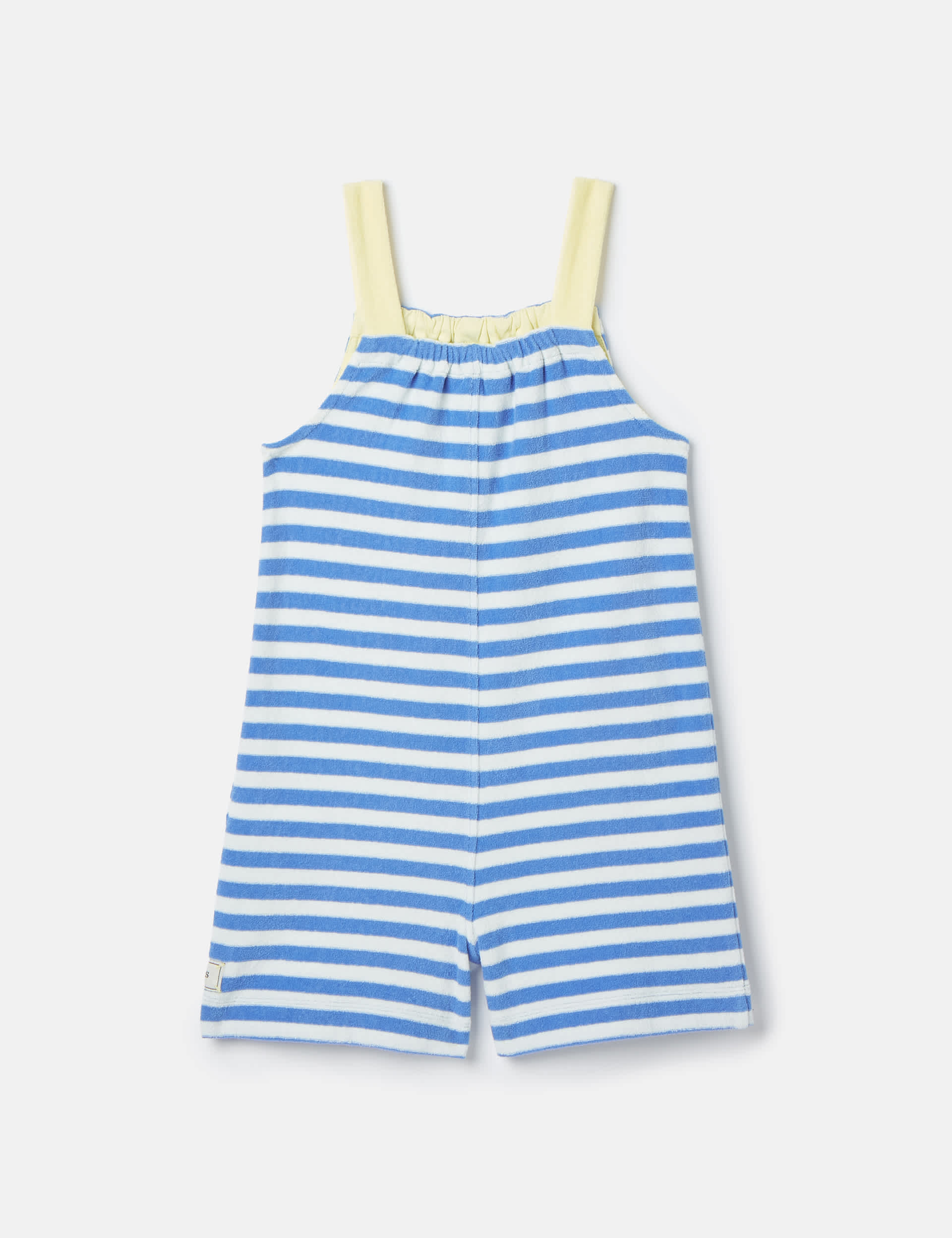 Joules Girls Pure Cotton Towelling Striped Playsuit (2-6 Yrs) - 5y - Blue Mix, Blue Mix