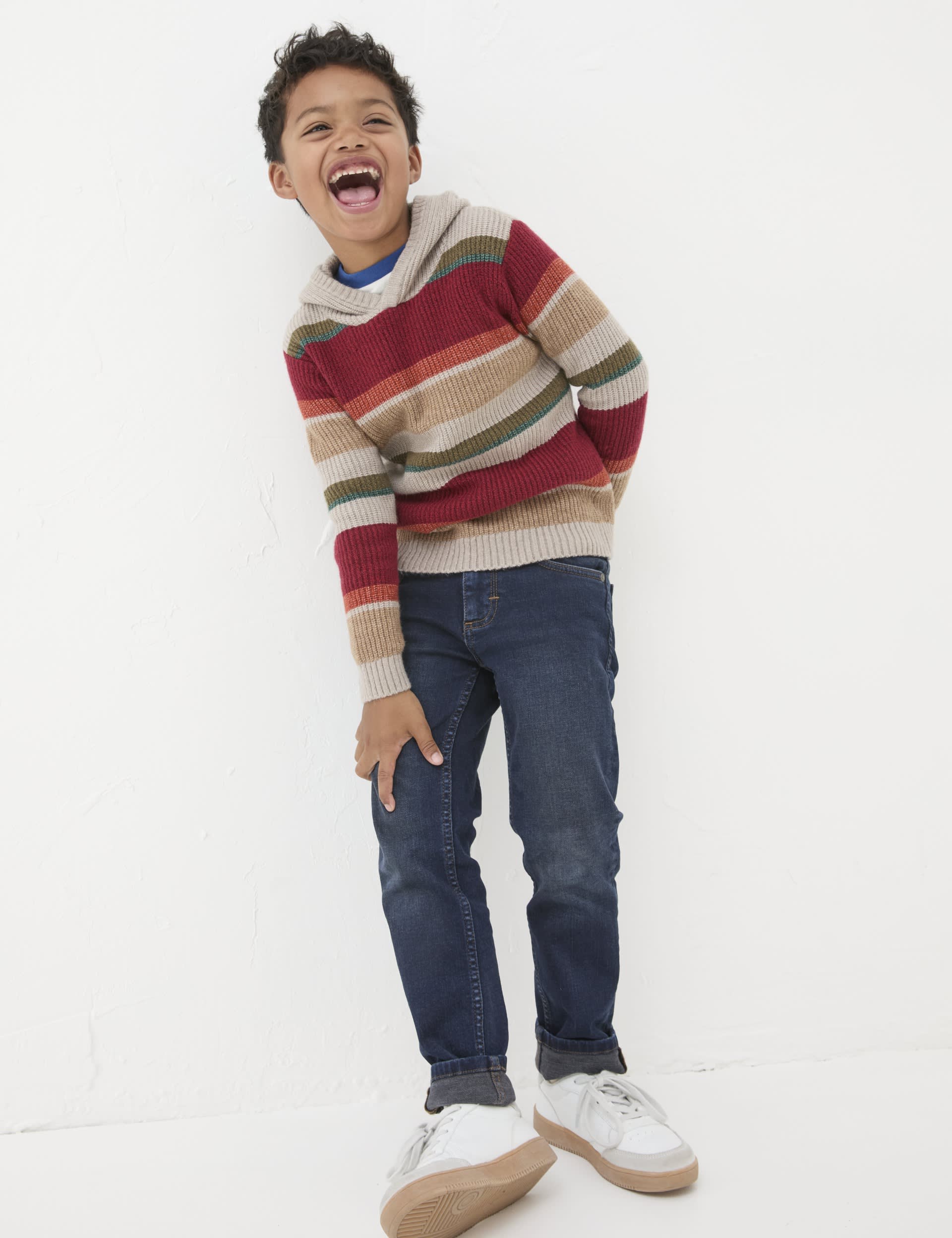 Fatface Boys Striped Hooded Jumper (3-13 Yrs)