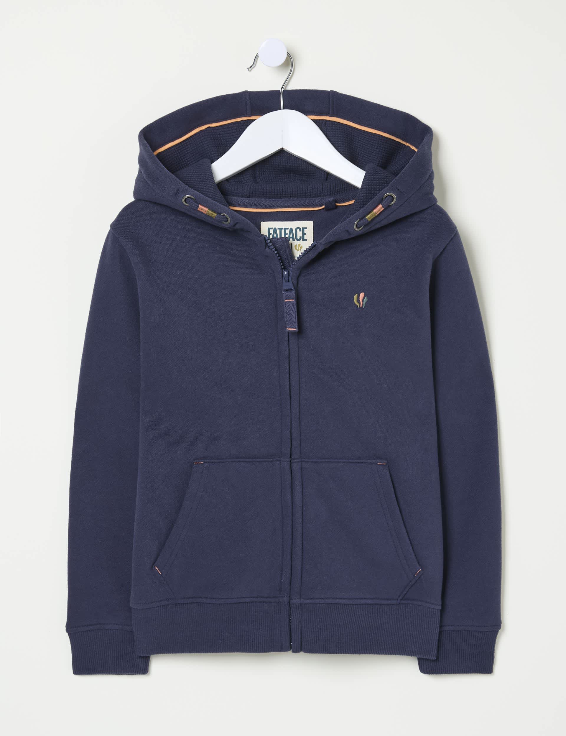 Fatface Boys Cotton Rich Adventure Graphic Hoodie (3-13 Yrs) - 8-9 Y - Navy Mix, Navy Mix