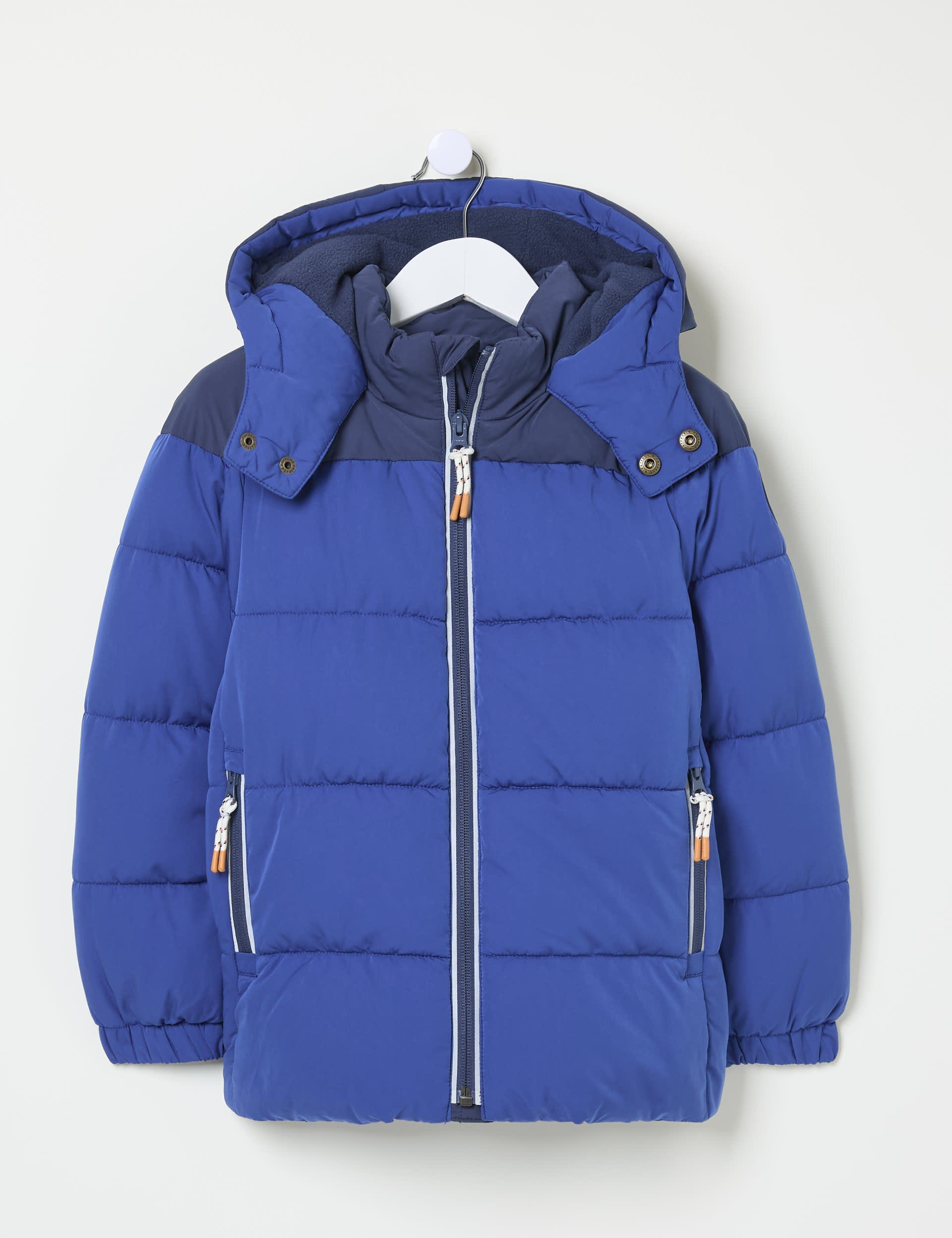 Fatface Boys Padded Hooded Jacket (3-13 Yrs) - 7-8 Y - Blue, Blue