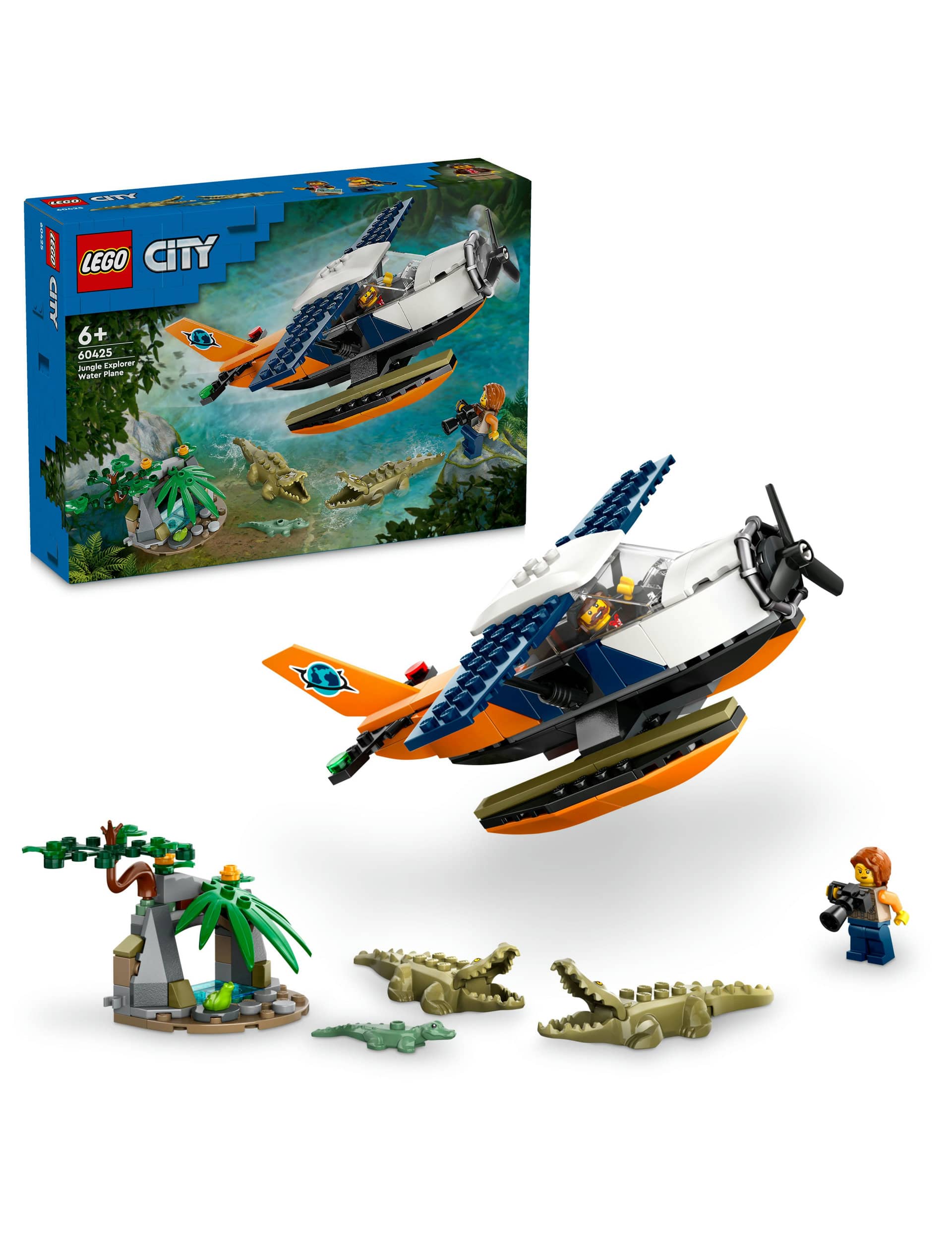 LEGO City Jungle Explorer Water Plane Toy Set 60425 (6+ Yrs)