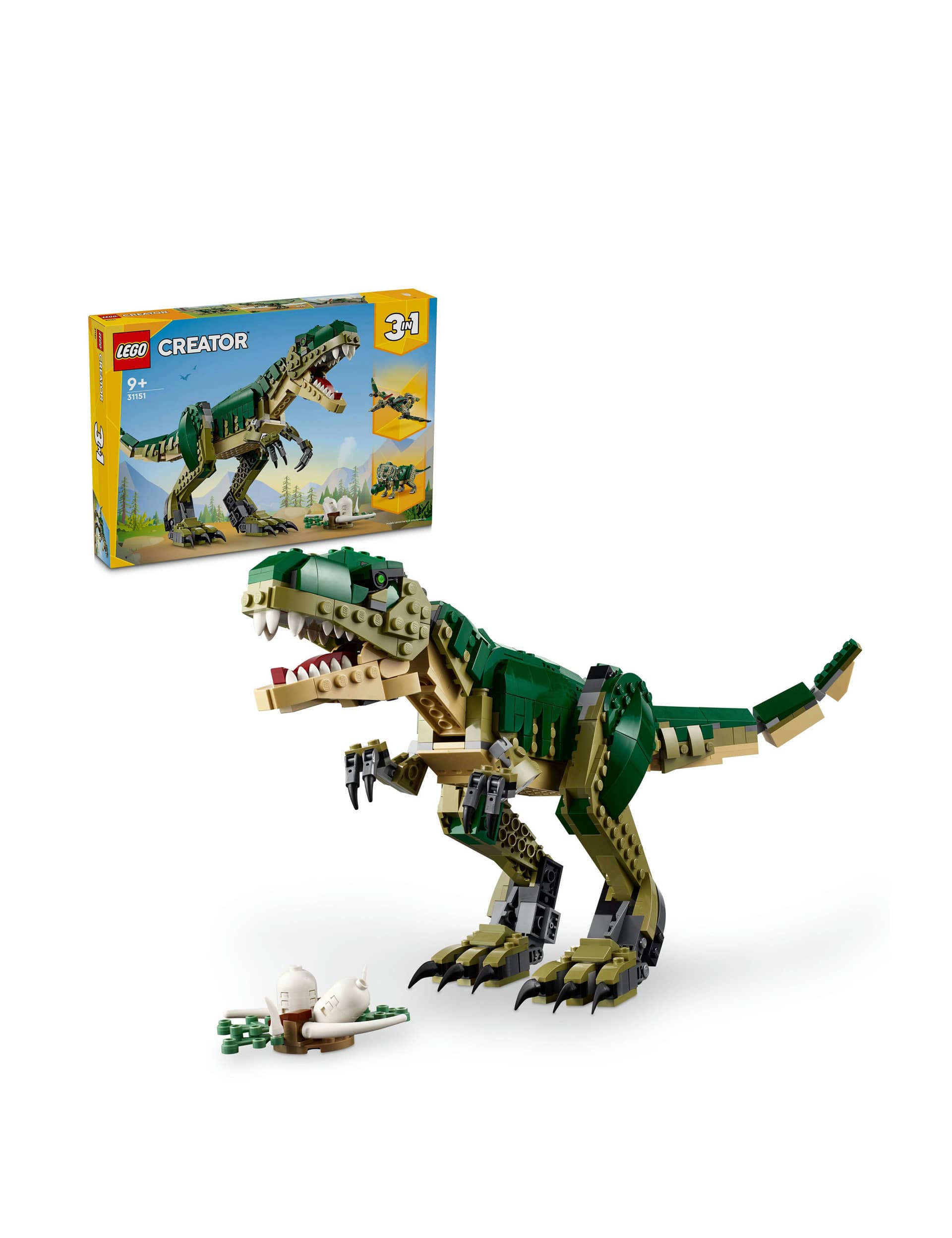 LEGO Creator 3in1 T. rex, Dinosaur Toy for Kids 31151 (9+ Yrs)