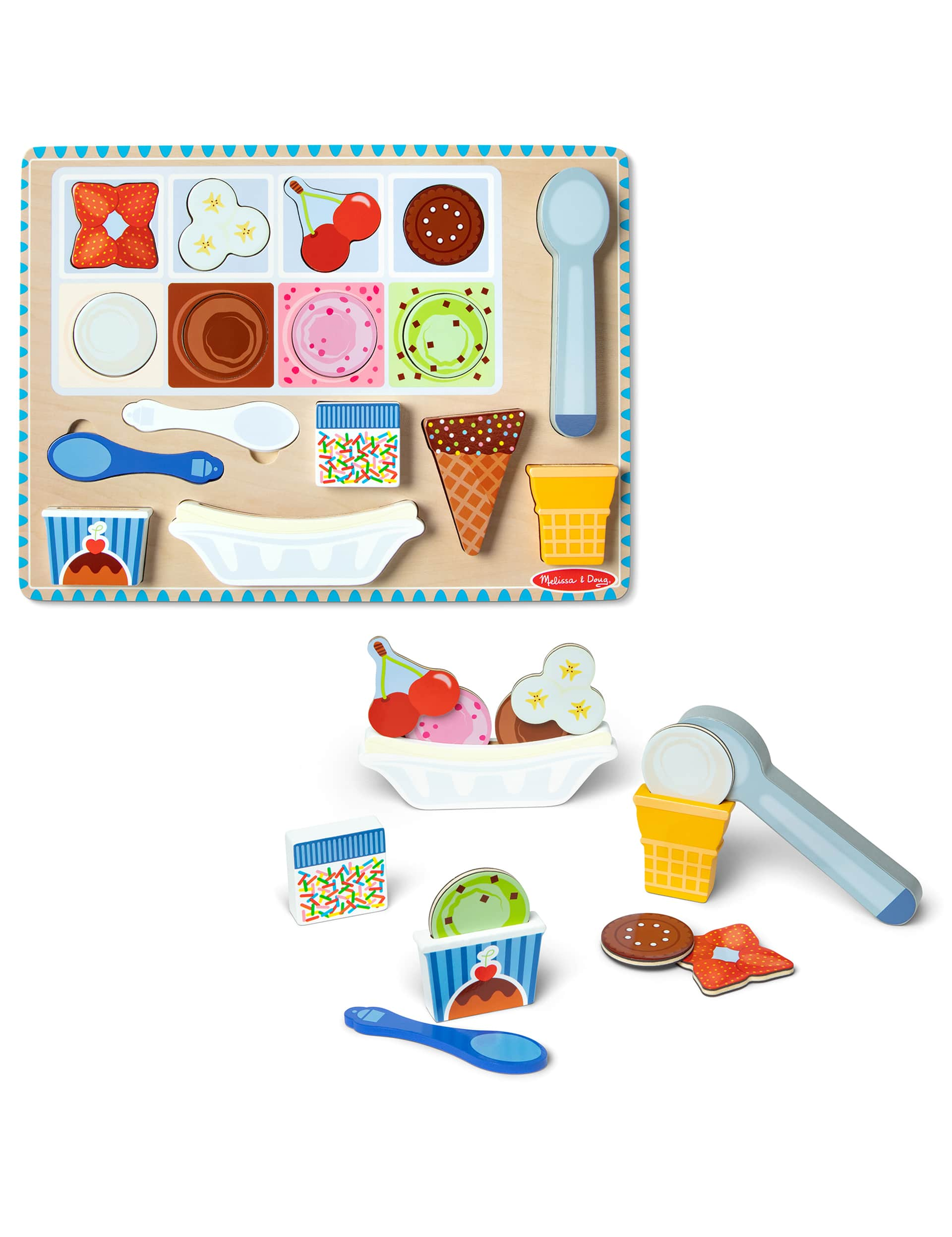 Melissa & Doug Wooden Magnetic Ice Cream Puzzle (2-5 Yrs)