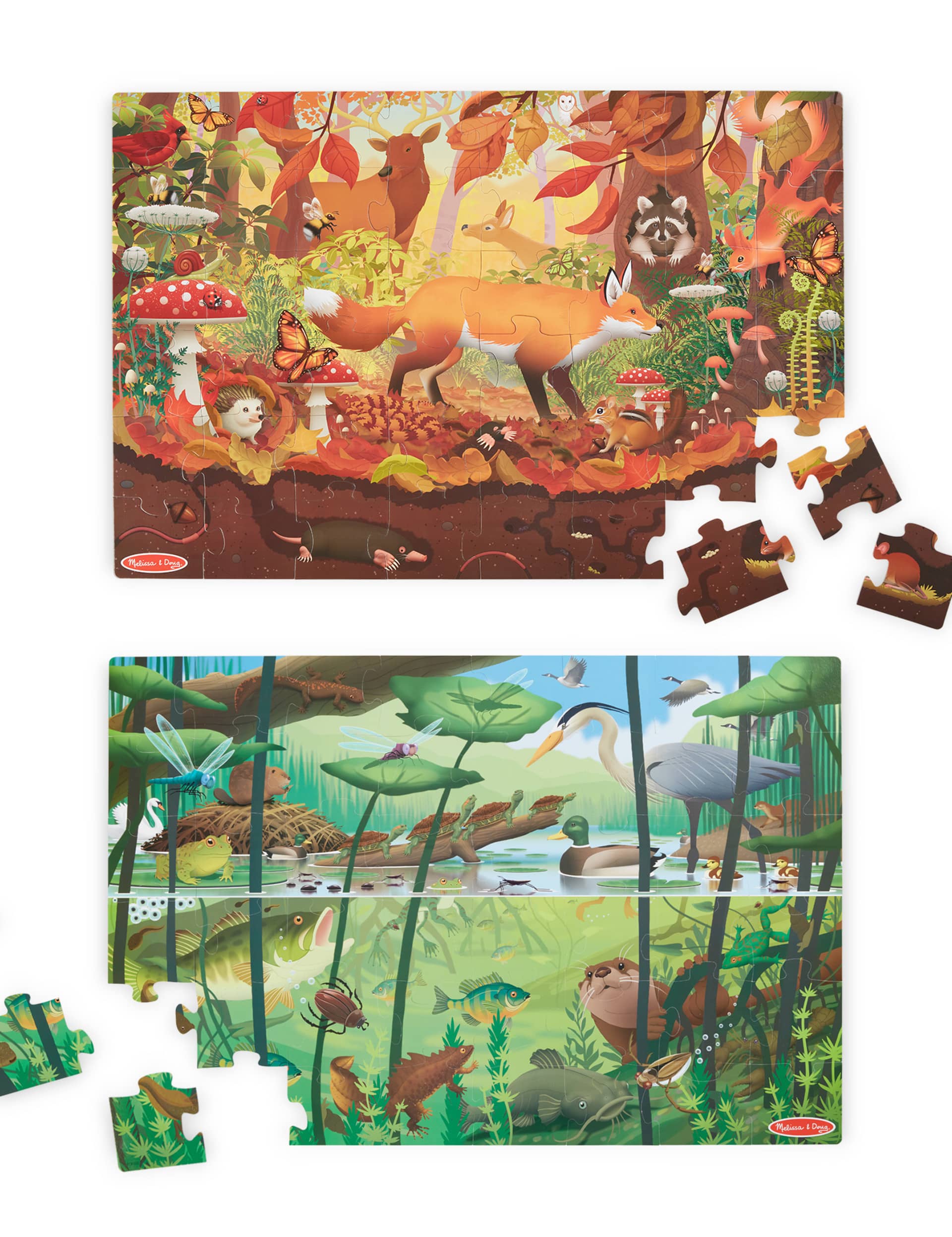 Melissa & Doug Double Sided Seek & Find Floor Puzzle (5-9 Yrs)