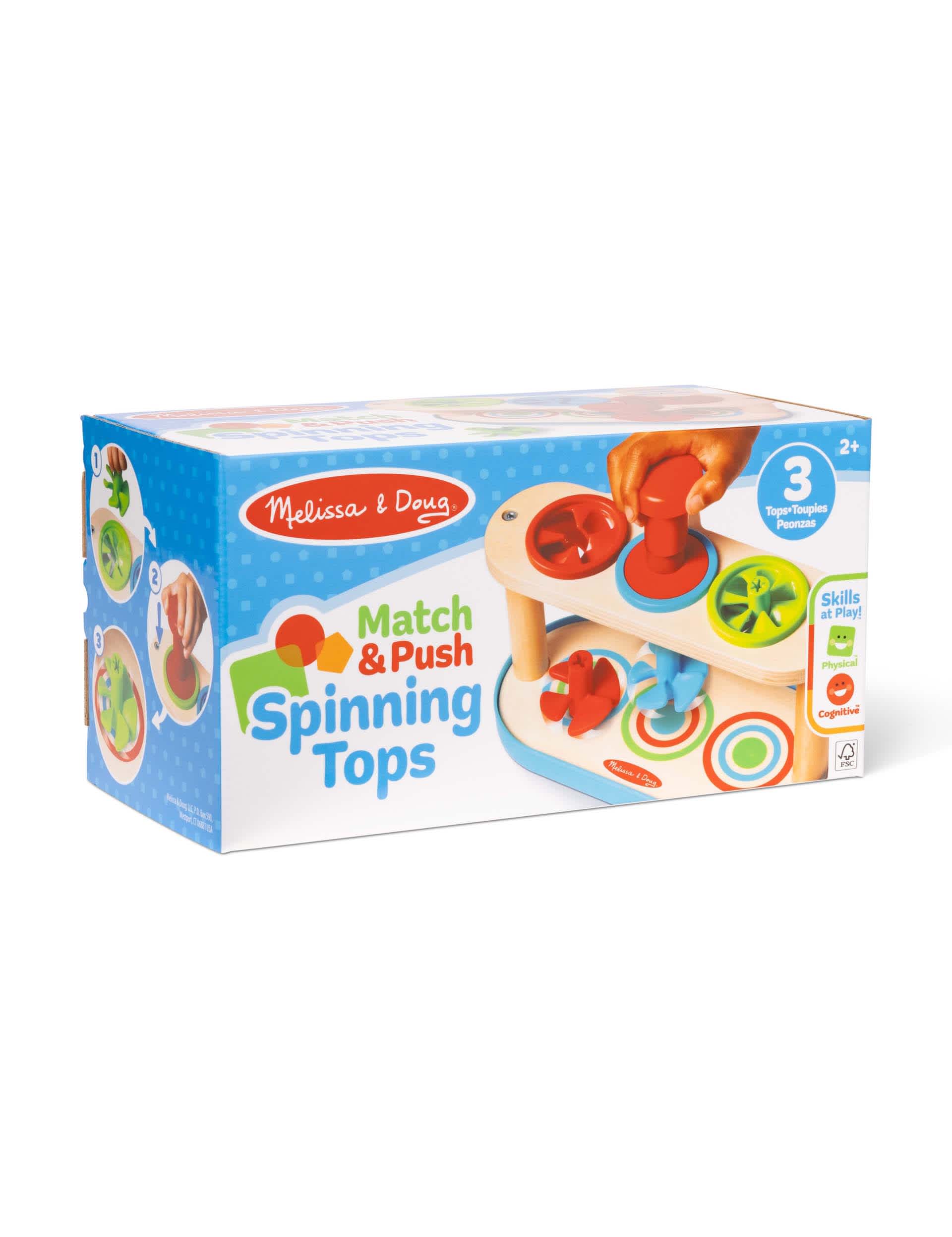 Melissa & Doug Match & Push Spinning Tops (2-5 Yrs)