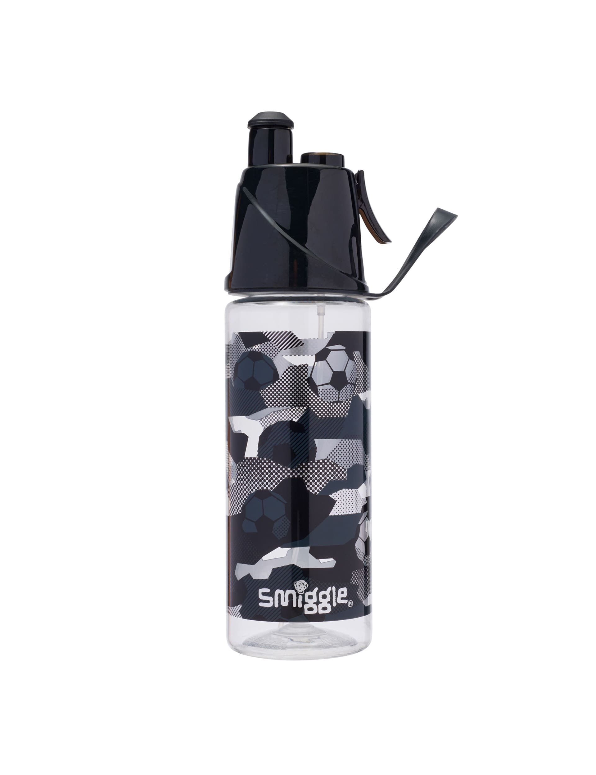 Smiggle Kids Football Water Bottle - Black, Black