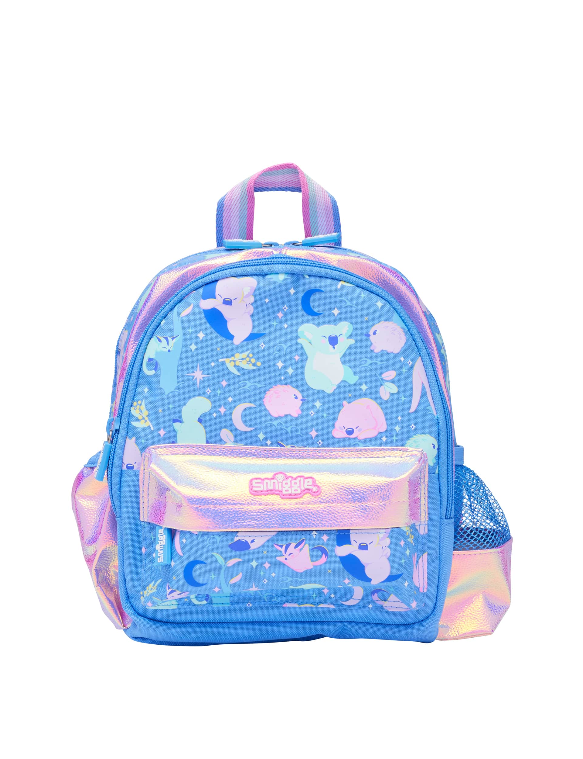 Smiggle Kids Printed Backpack (3+ Yrs) - Blue Mix, Blue Mix,Dark Green Mix