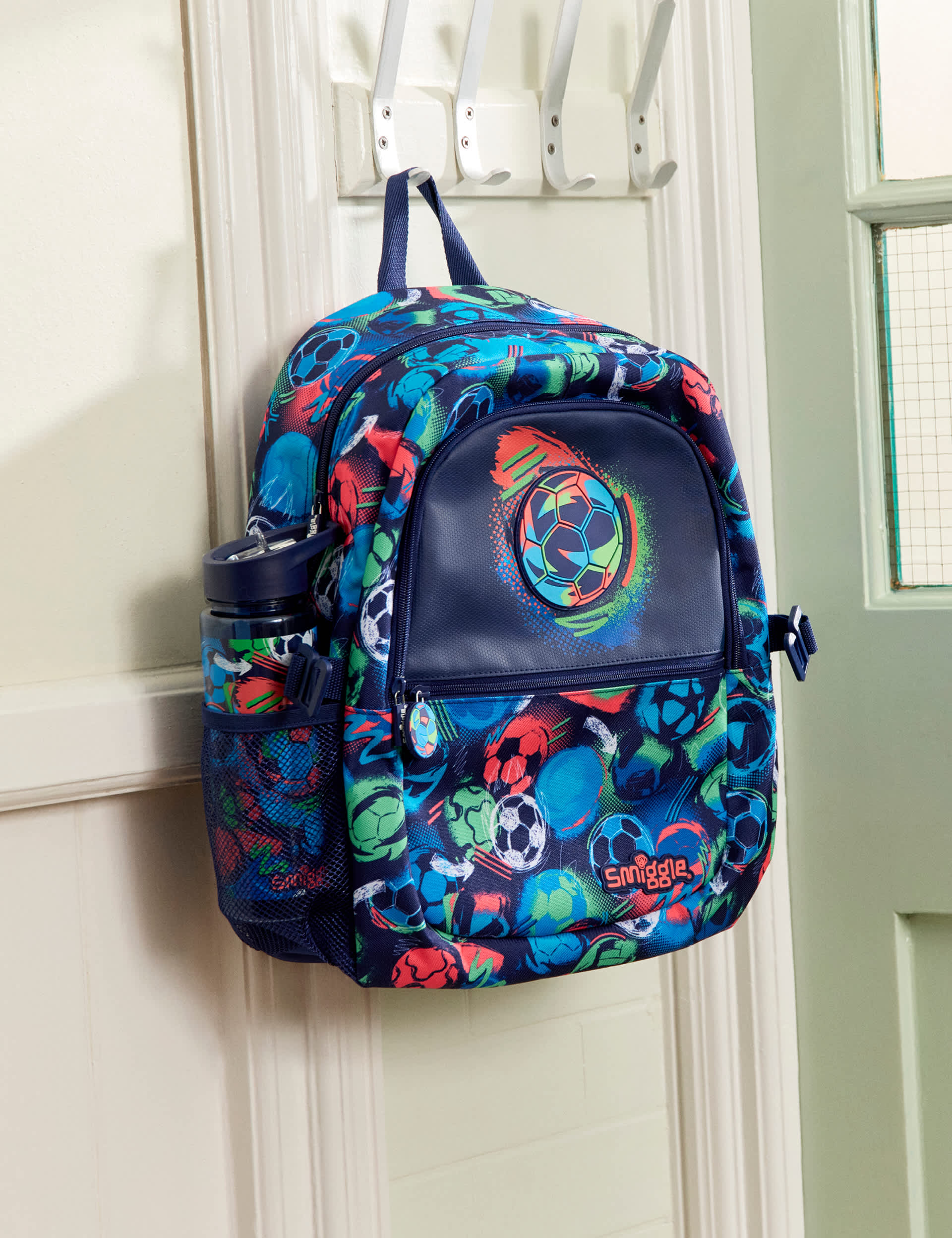 Smiggle Kids Printed Backpack (3+ Yrs) - Navy Mix, Light Green Mix,Navy Mix,Black Mix