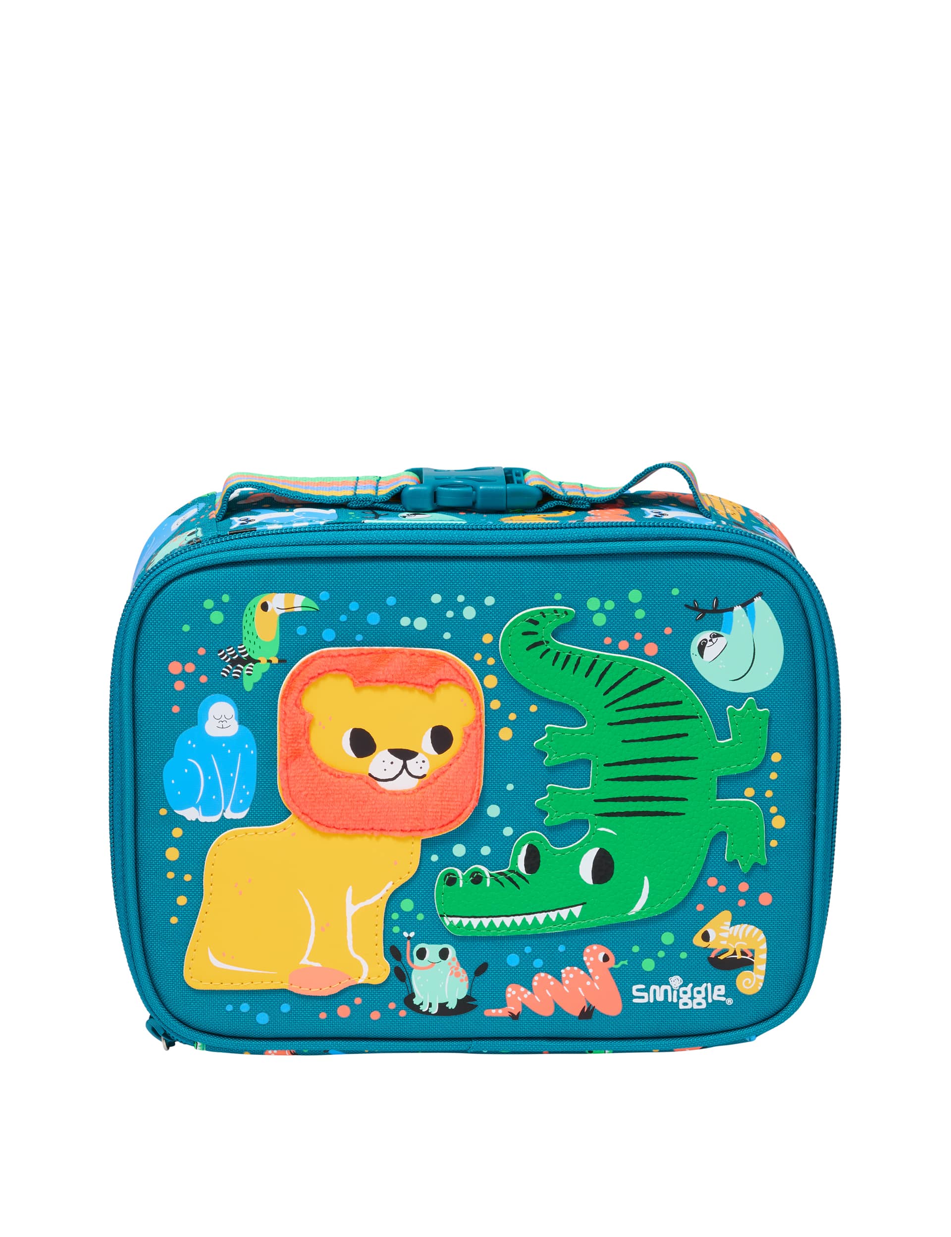 Smiggle Kids Lunch Box (3+ Yrs) - Dark Green Mix, Blue Mix,Dark Green Mix