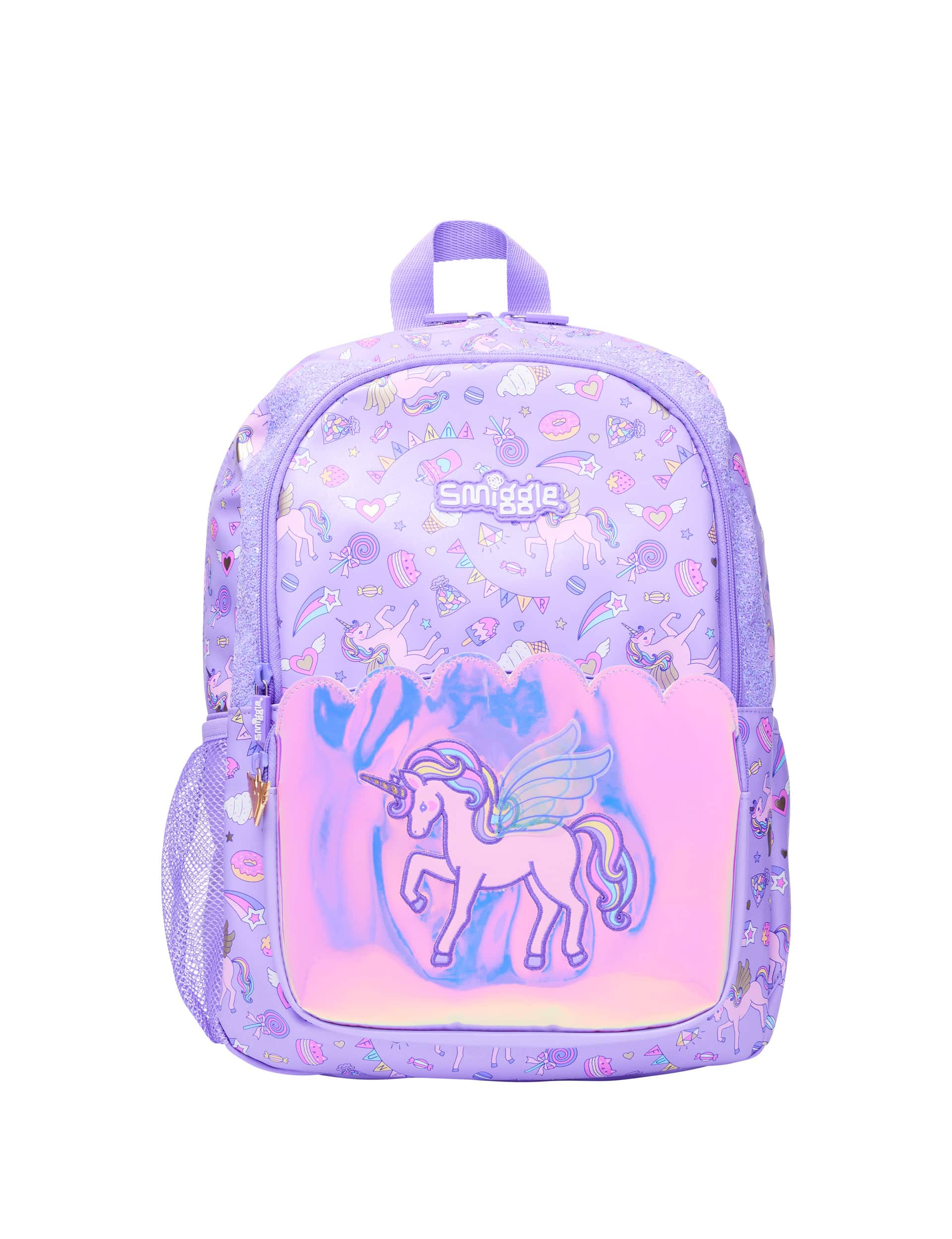 Smiggle Kids Printed Backpack (3+ Yrs) - Lilac Mix, Lilac Mix