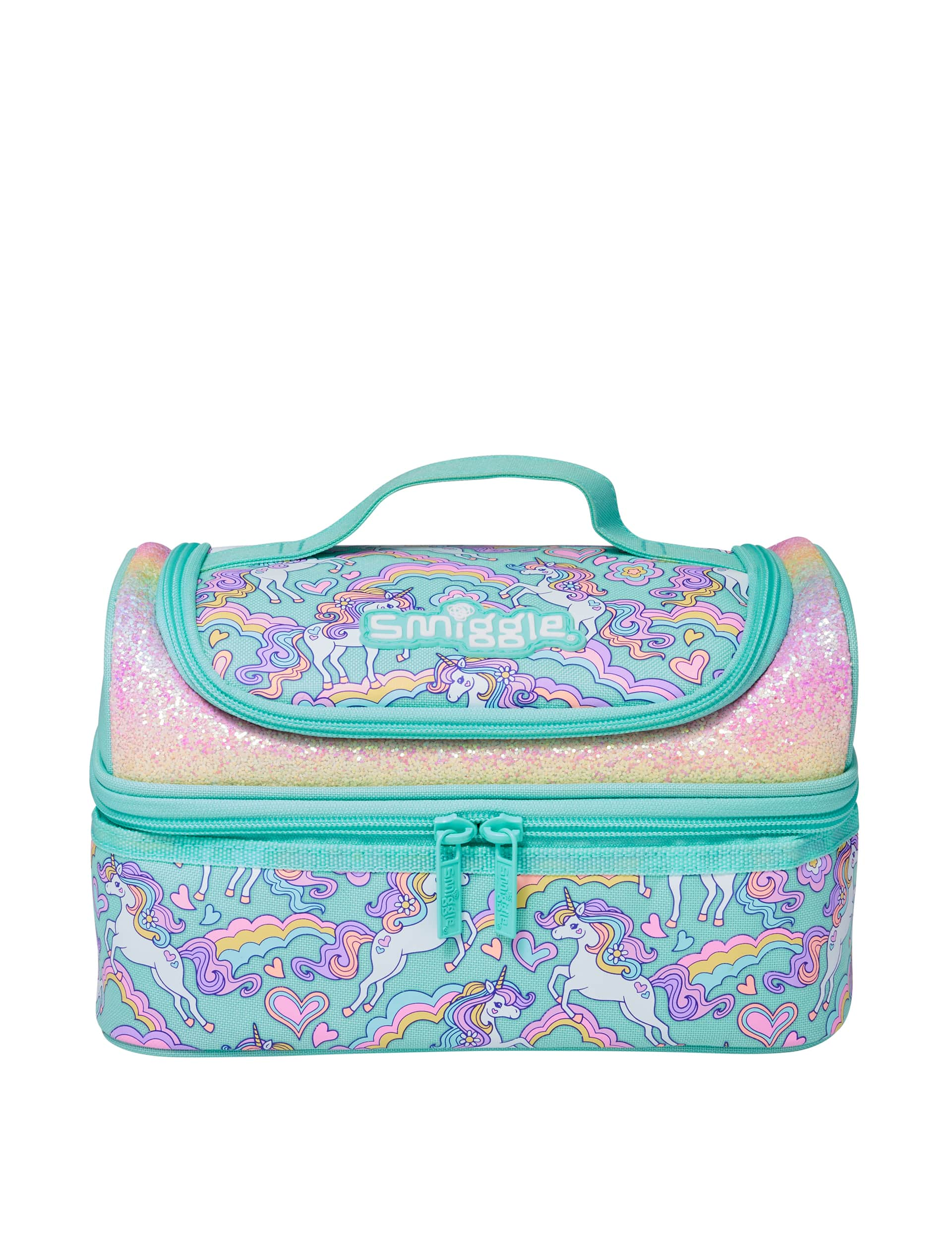 Smiggle Kids Printed Lunch Box (3+ Yrs) - Light Green Mix, Navy Mix,Black Mix,Light Green Mix