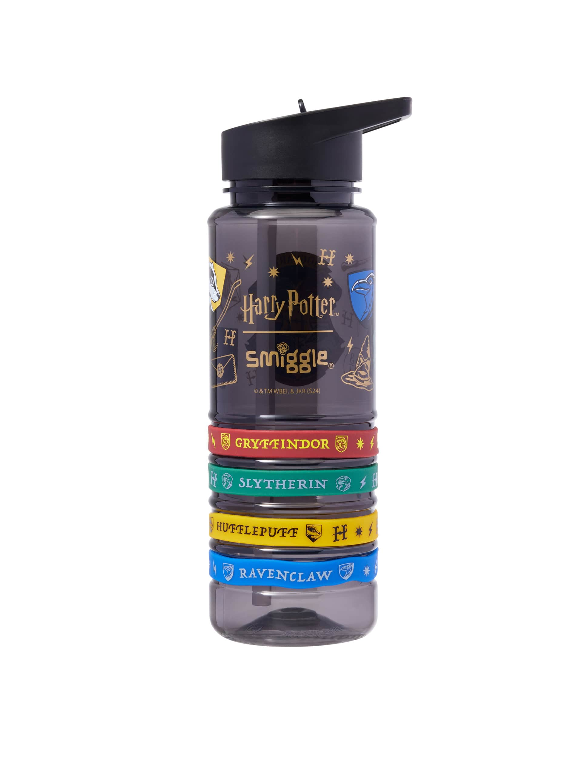 Smiggle Kids Harry Potter Water Bottle (3+ Yrs) - Black Mix, Black Mix,Purple Mix