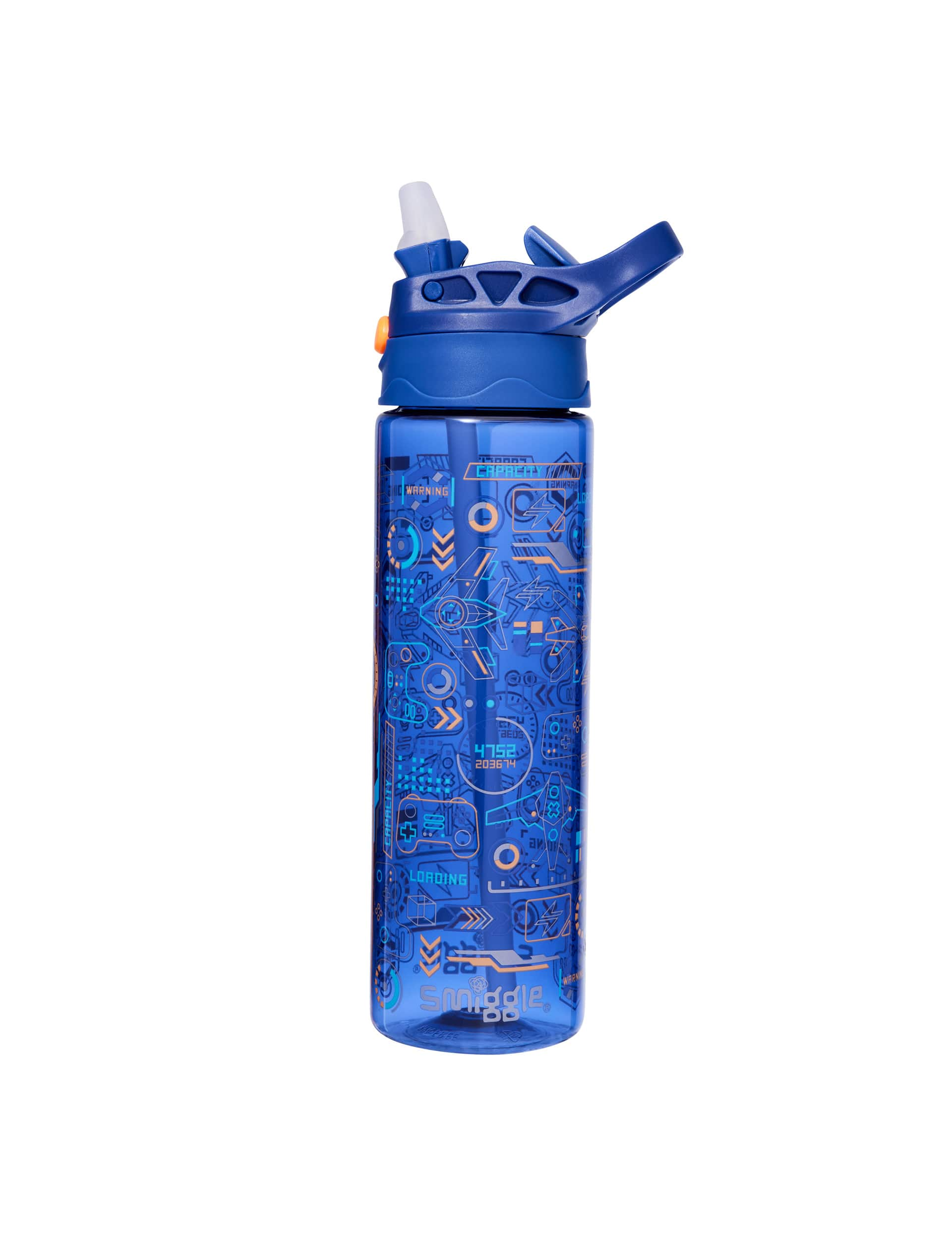 Smiggle Kids Printed Water Bottle (3+ Yrs) - Navy Mix, Navy Mix