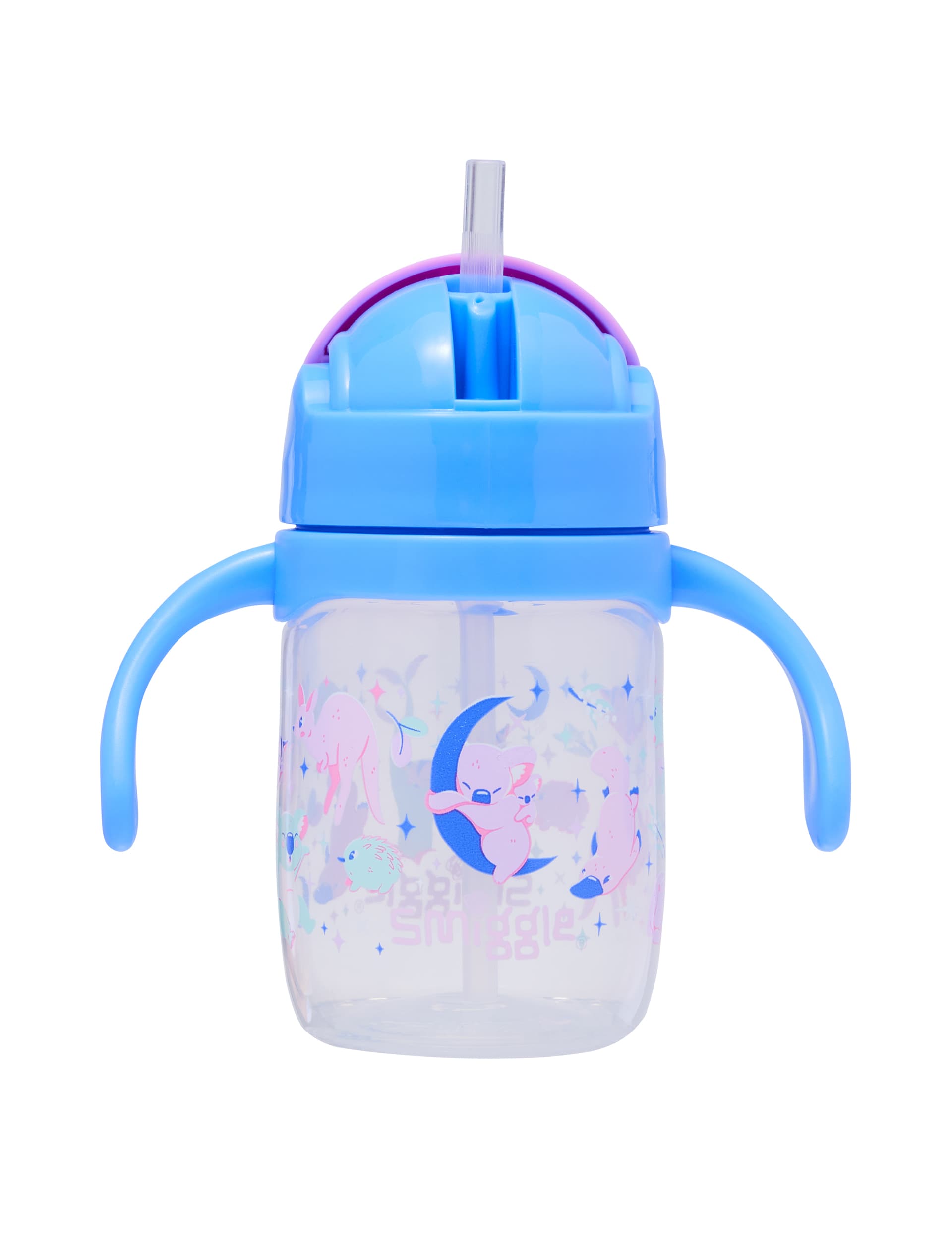 Smiggle Kids Printed Water Bottle (3+ Yrs) - Blue Mix, Dark Green Mix,Blue Mix