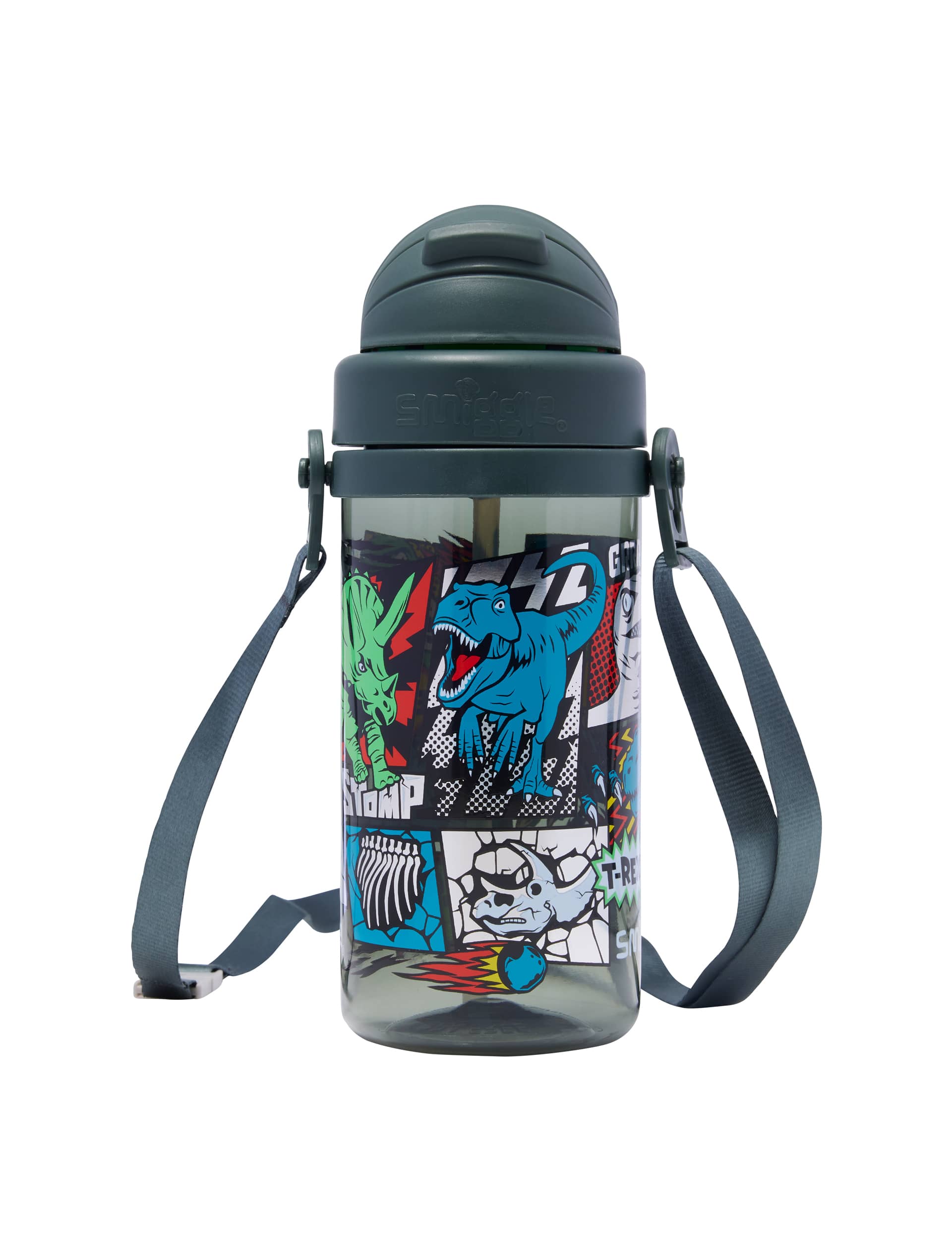 Smiggle Kids Printed Water Bottle (3+ Yrs) - Grey Mix, Grey Mix