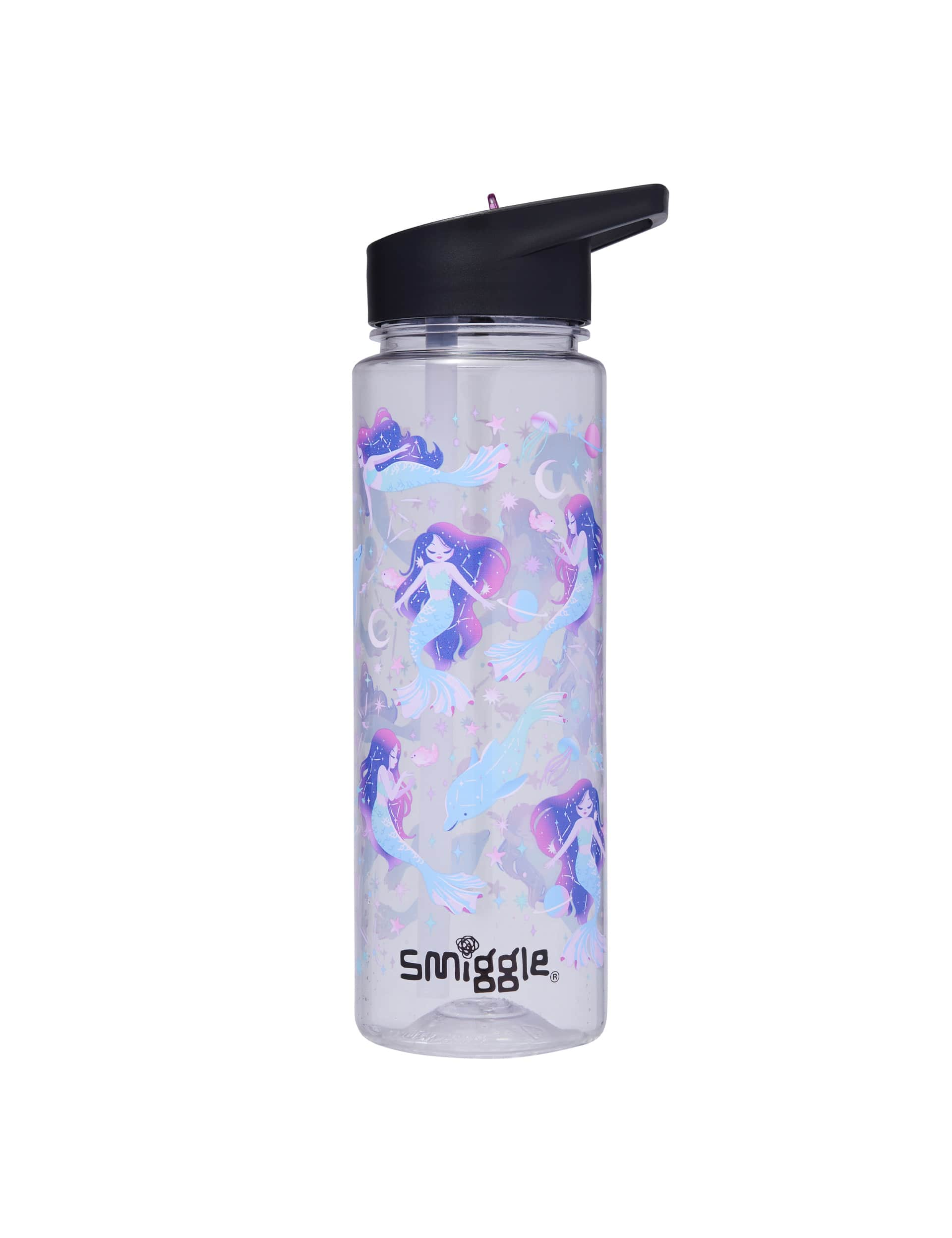 Smiggle Kids Printed Water Bottle (3+ Yrs) - Black Mix, Black/Grey,Navy Mix,Light Green Mix,Black Mi