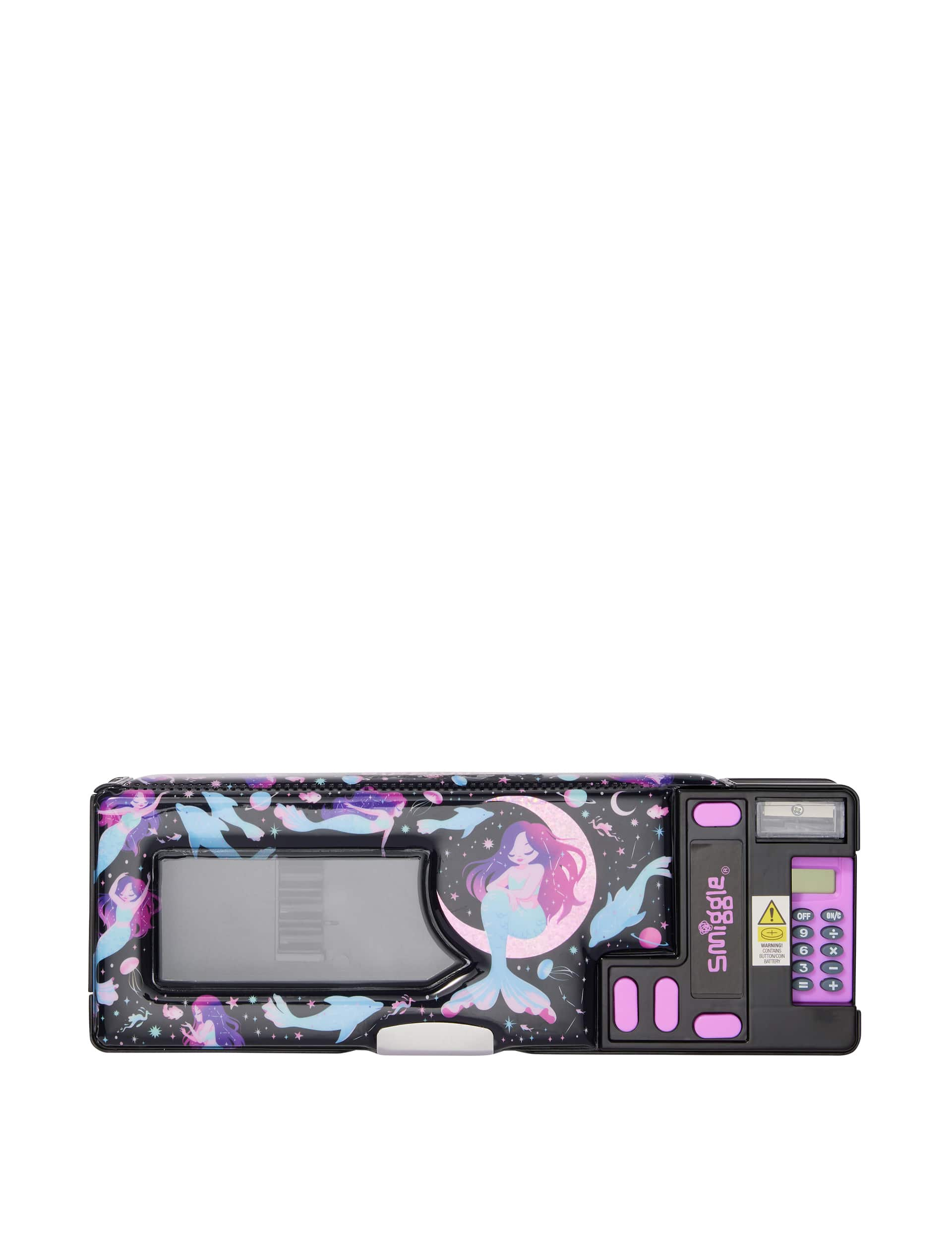 Smiggle Kids Printed Pencil Case (3+ Yrs) - Black Mix, Navy Mix,Lilac Mix,Light Green Mix,Black/Grey