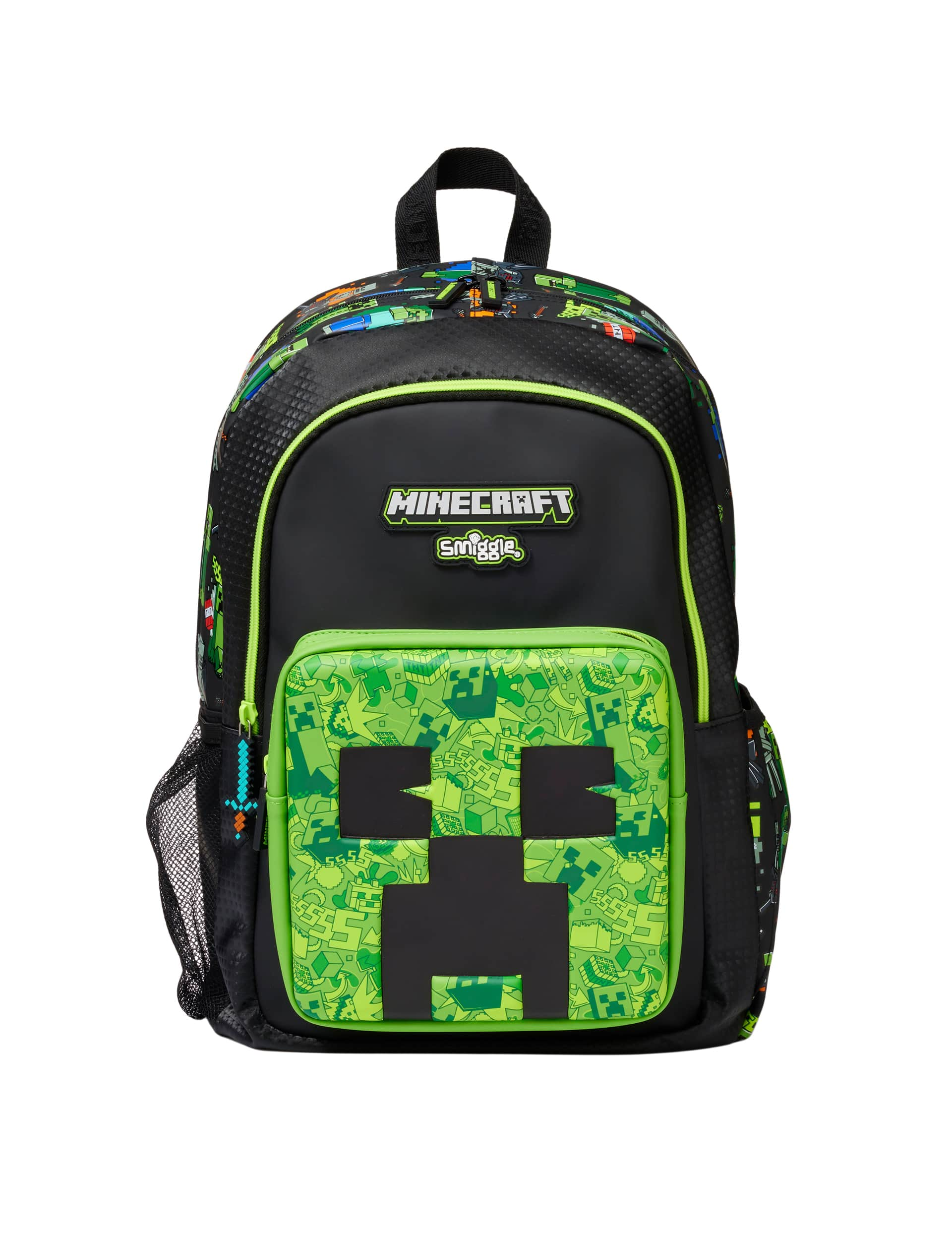 Smiggle Kids Minecraft Printed Backpack - Black, Black