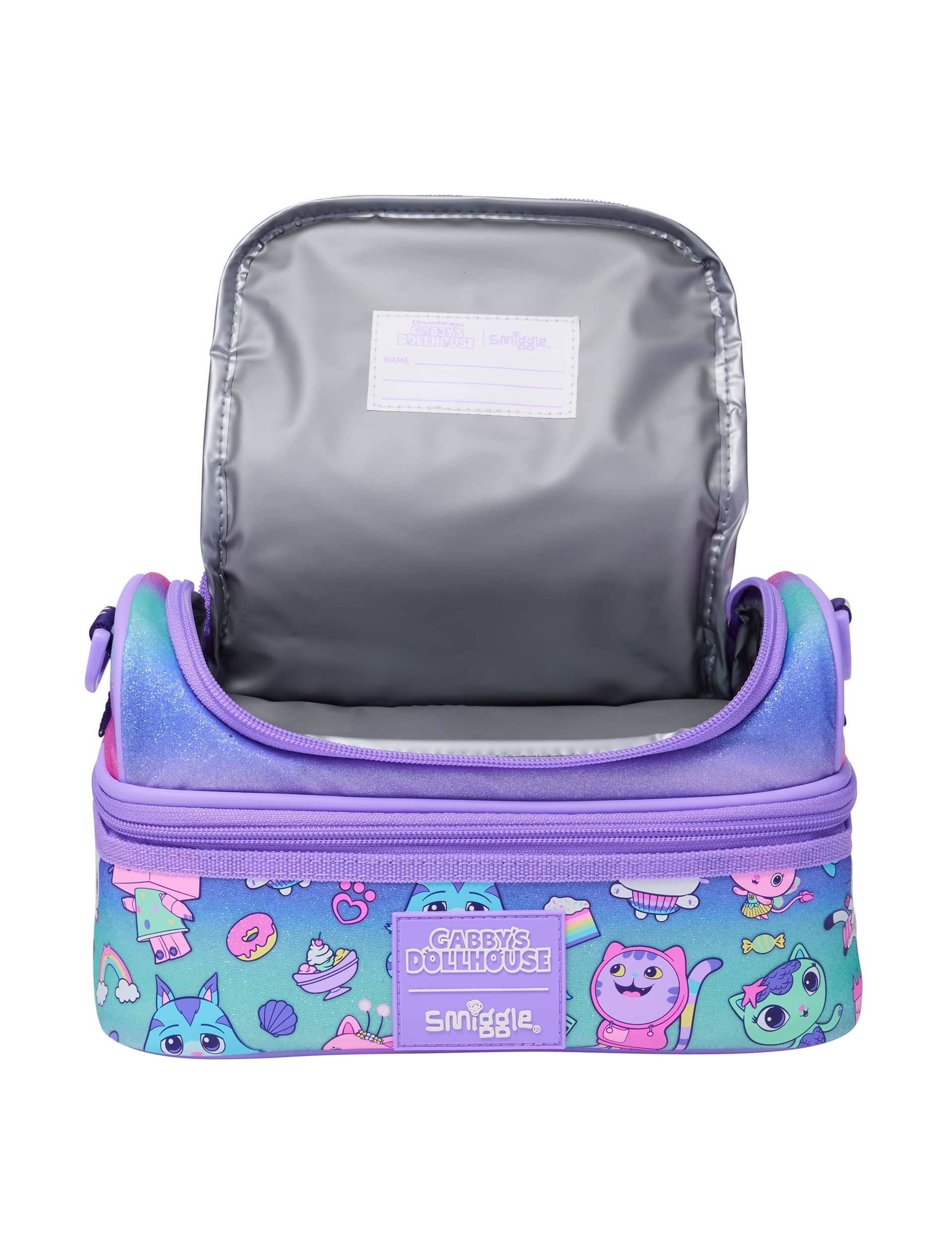 Smiggle Kids Gabby's Dollhouse Lunchbox (3+ Yrs) - Purple Mix, Purple Mix