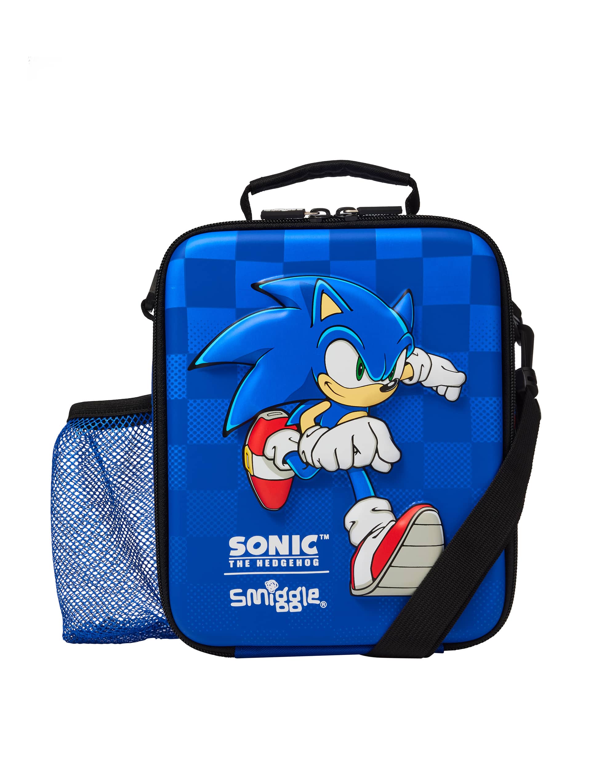 Smiggle Kids Sonic Printed Lunch Box (3+ Yrs) - Dark Blue, Dark Blue