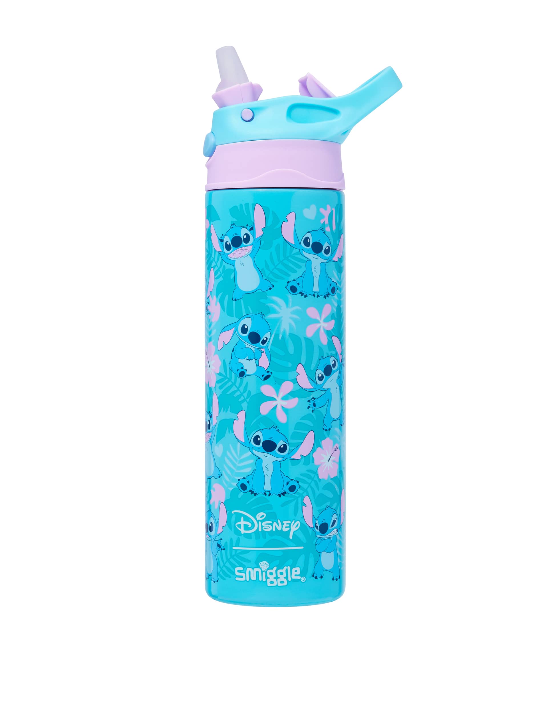 Smiggle Kids Printed Water Bottle (3+ Yrs) - Light Blue, Light Blue