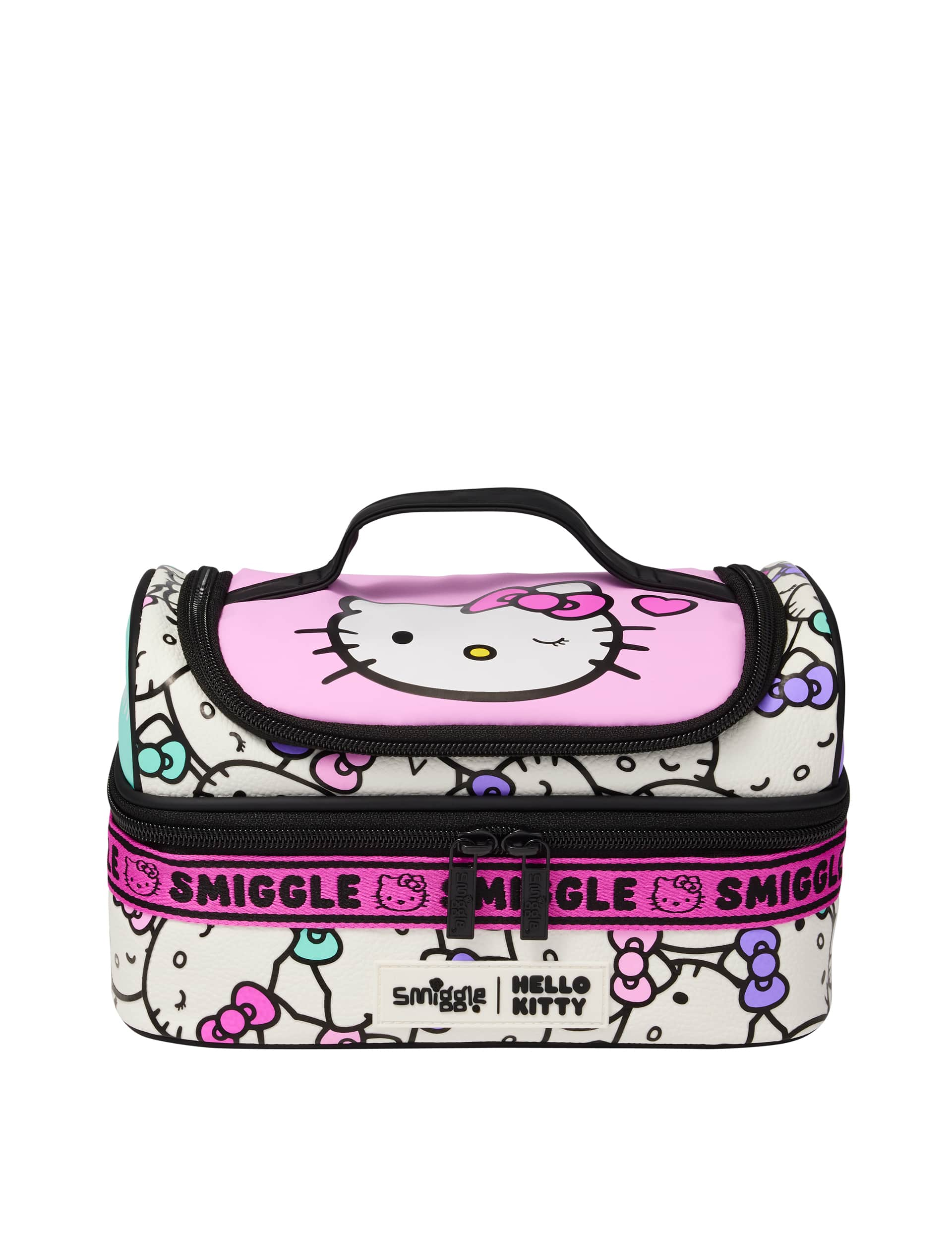 Smiggle Hello Kitty Kids Printed Lunch Box - White Mix, White Mix