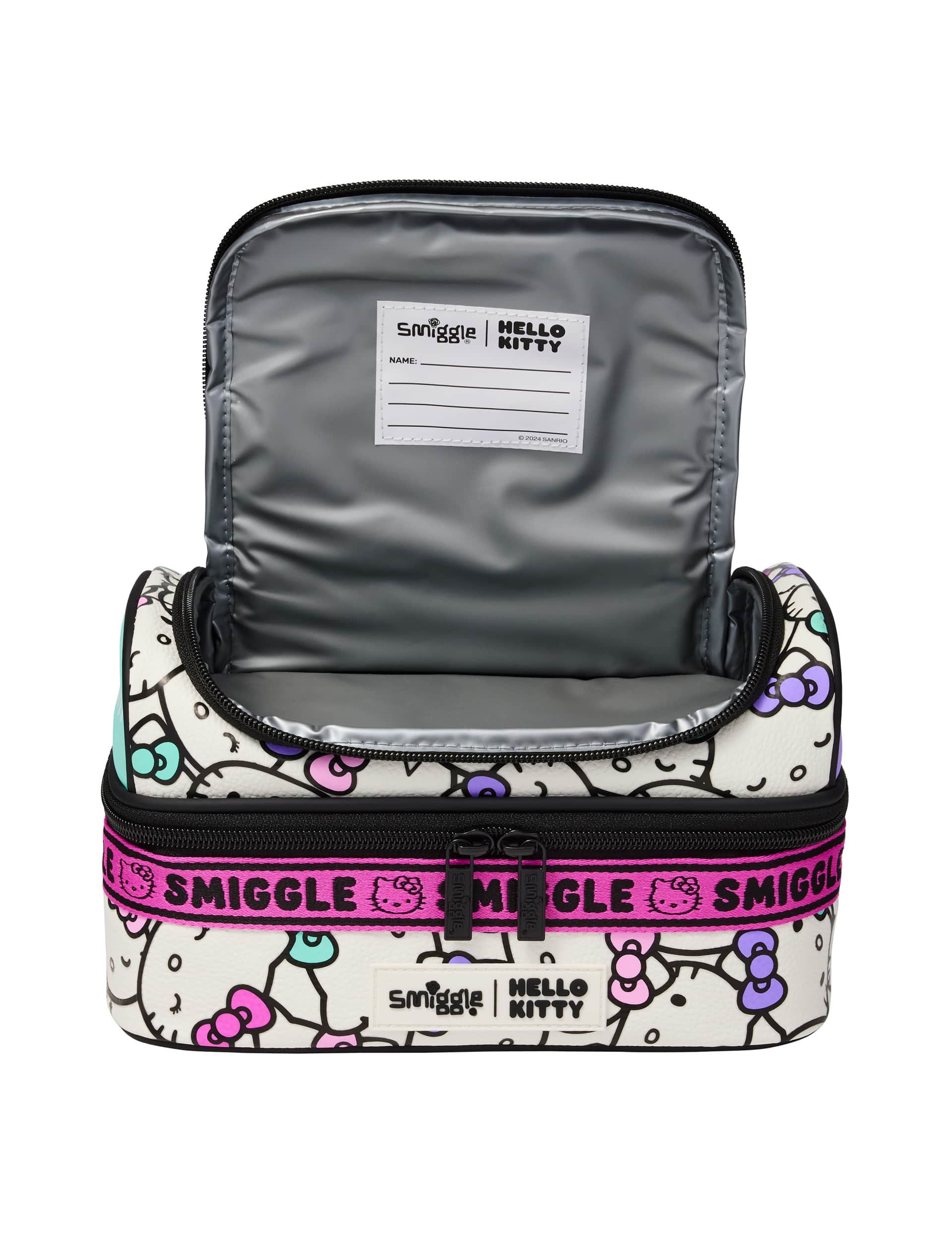 Smiggle Hello Kitty Kids Printed Lunch Box - White Mix, White Mix